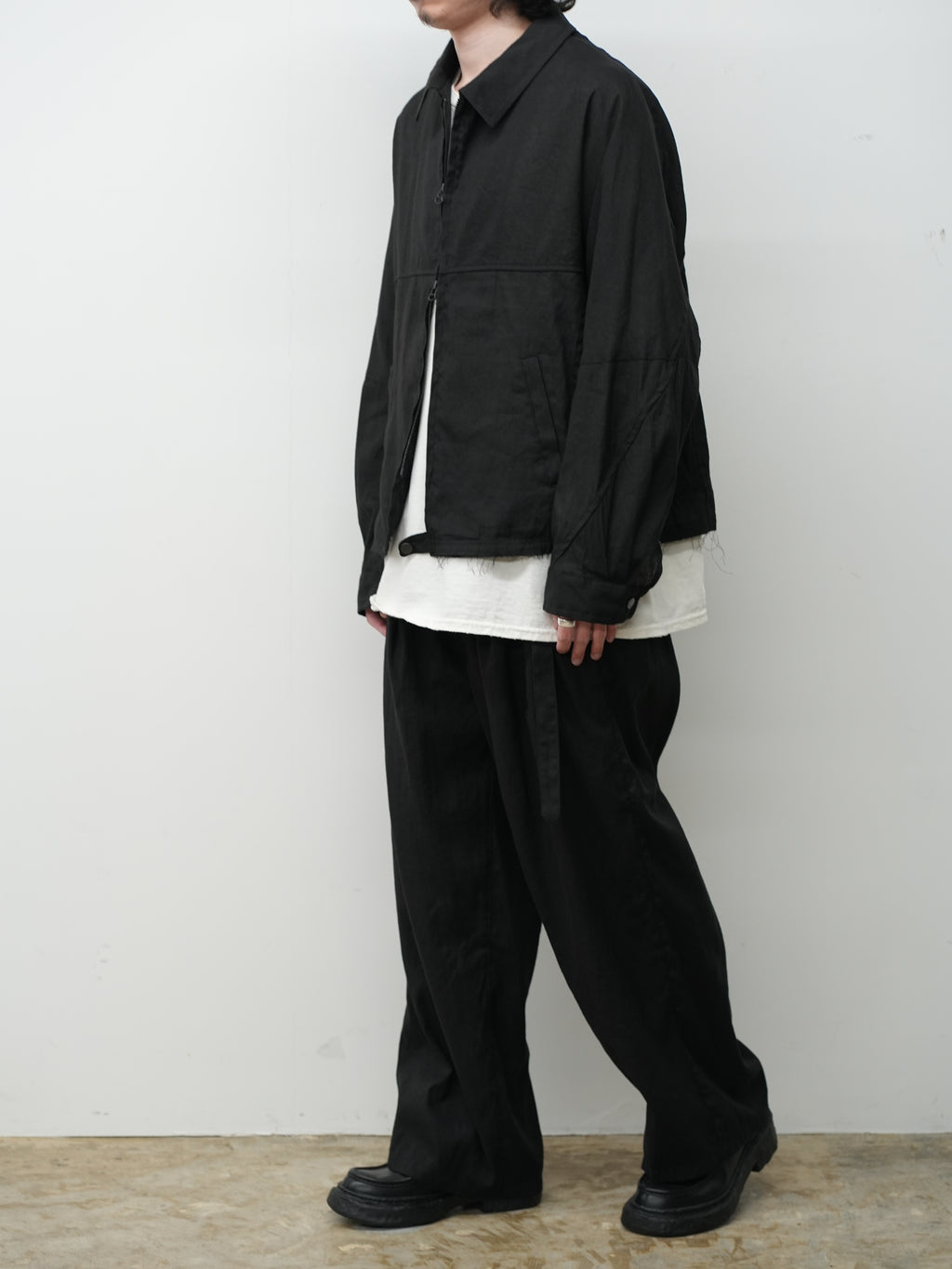 L/N ZIPUP SHIRT JACKET(BLACK)