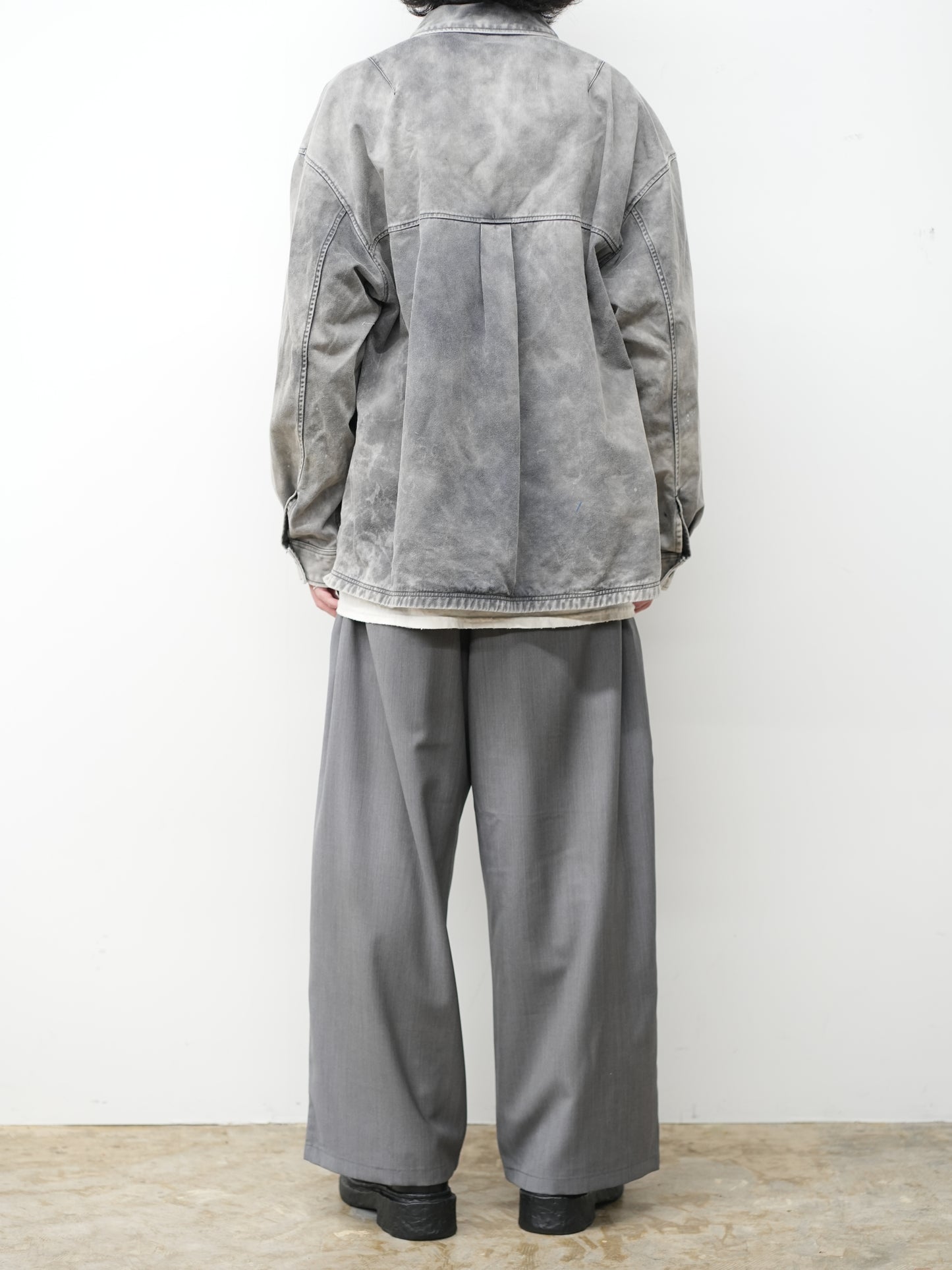 CHINO SHIRT JACKET(BLACK)