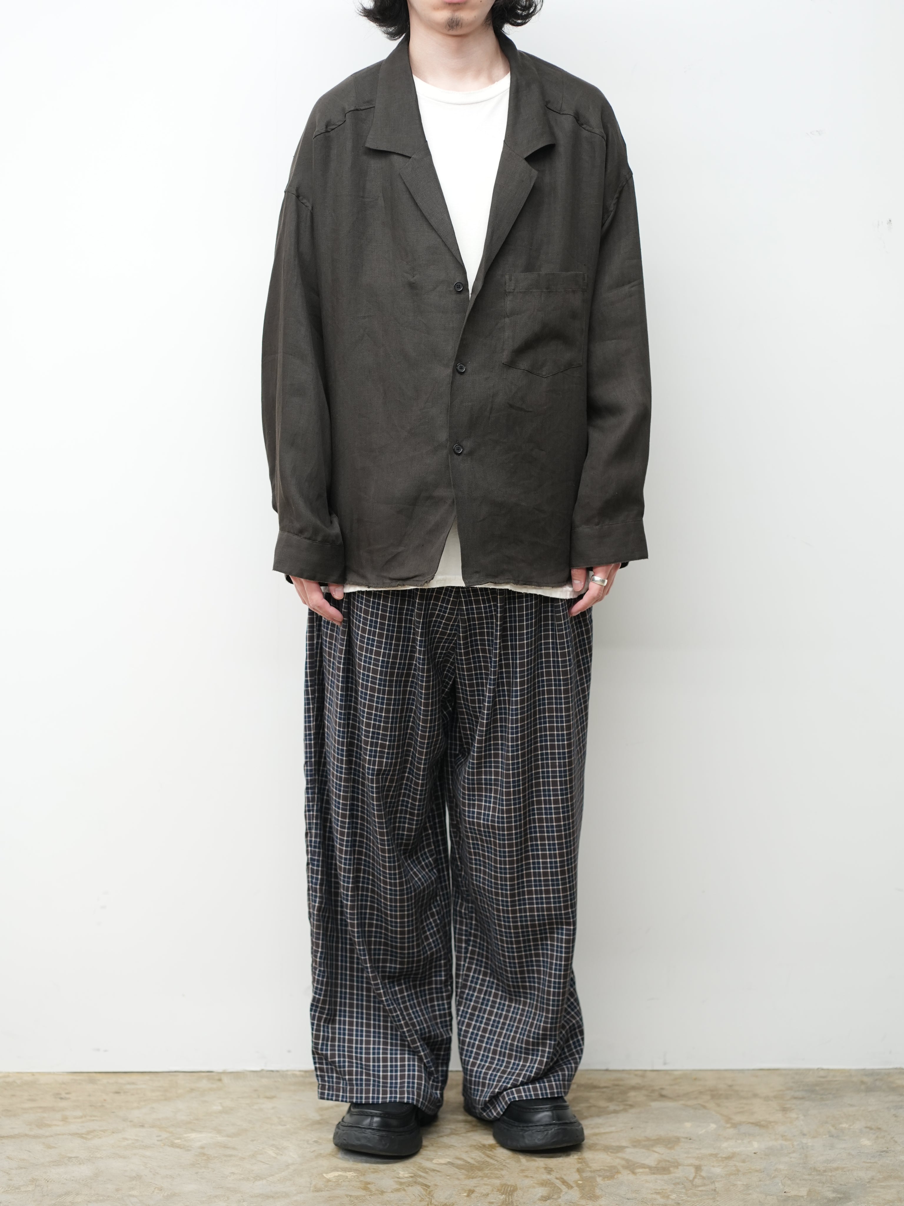NEL CHECK EASY PANTS(NAVY) – ANCELLM
