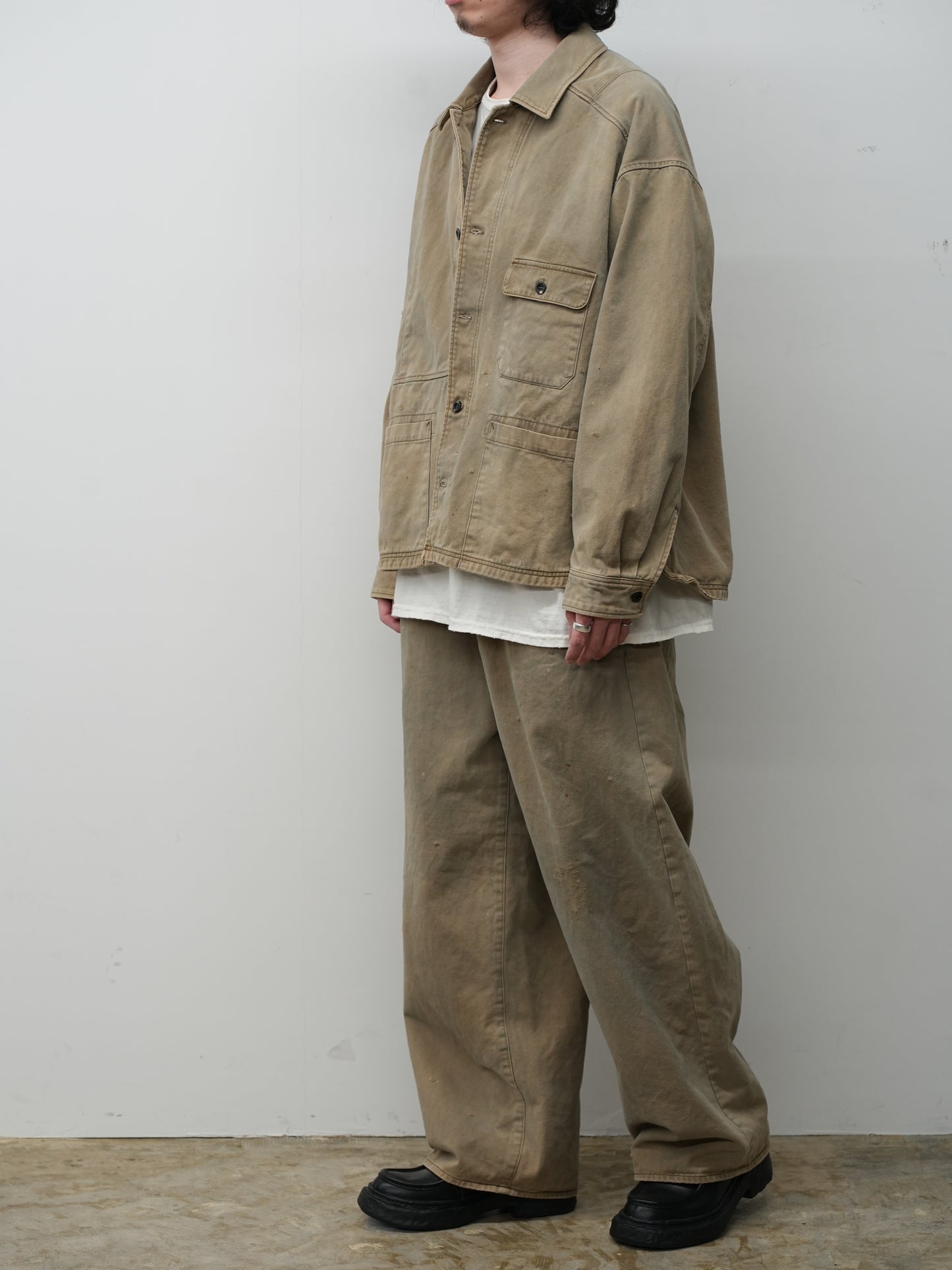CHINO SHIRT JACKET(BEIGE)