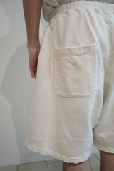 TUCK SWEAT SHORTS(WHITE)