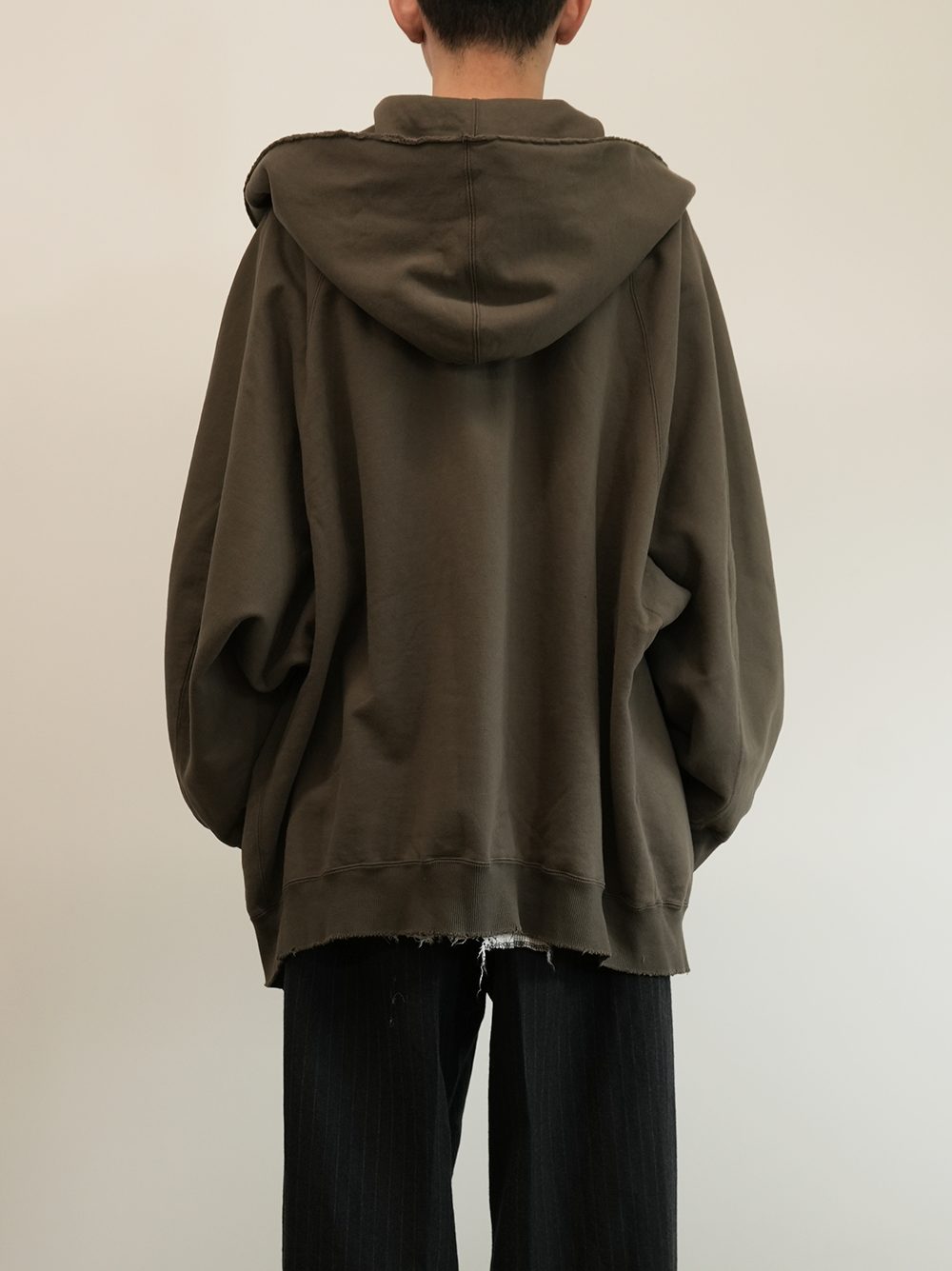 OVER SWEAT COAT HOODIE(OLIVE)