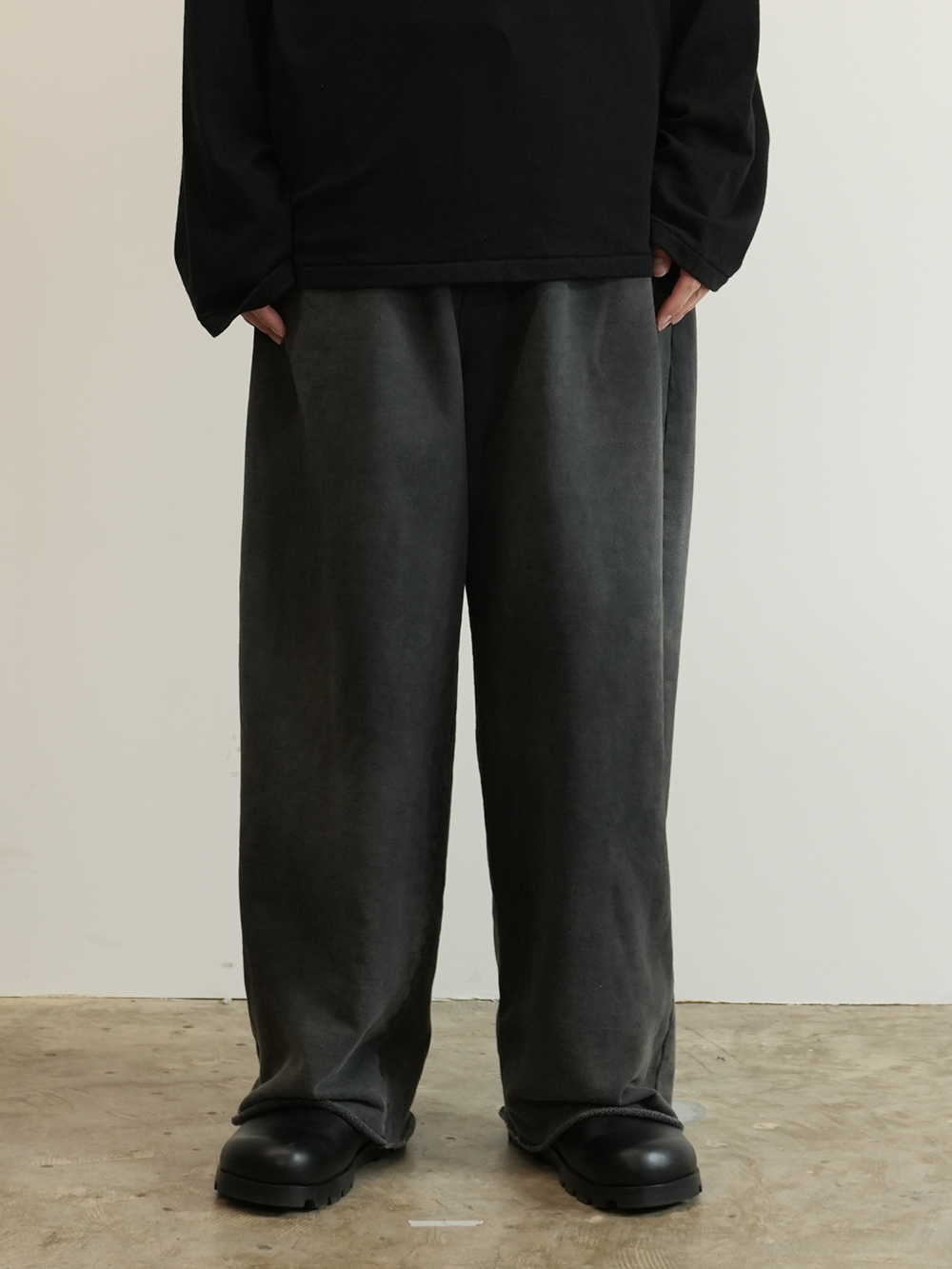 DYED SWEAT PANTS(BLACK)