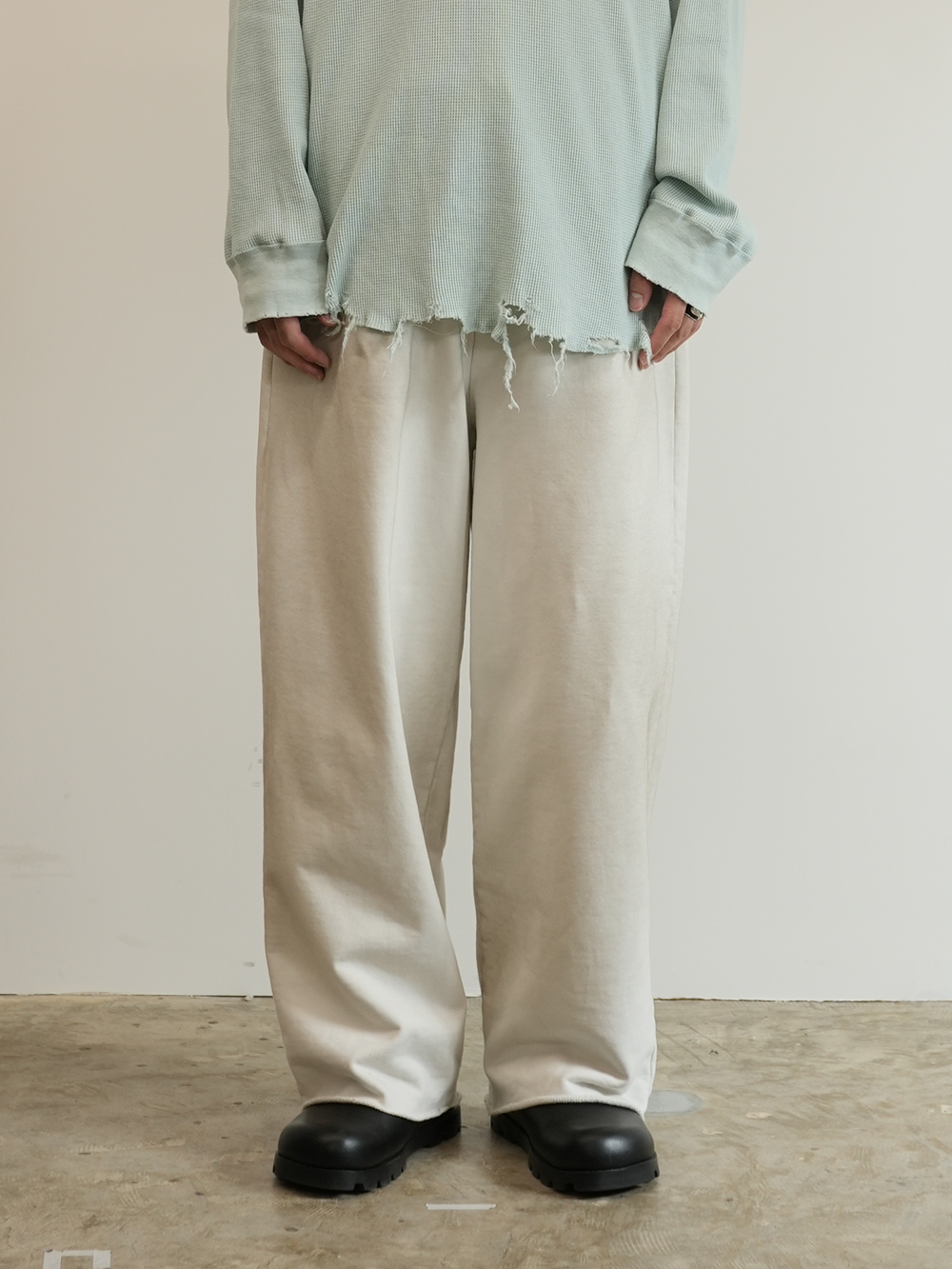 DYED SWEAT PANTS(WHITE)