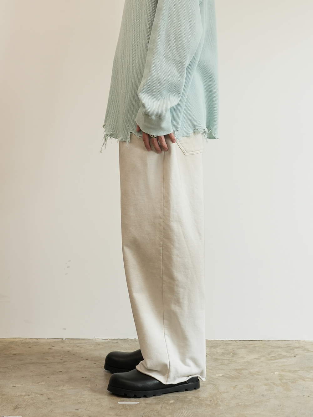 DYED SWEAT PANTS(WHITE)