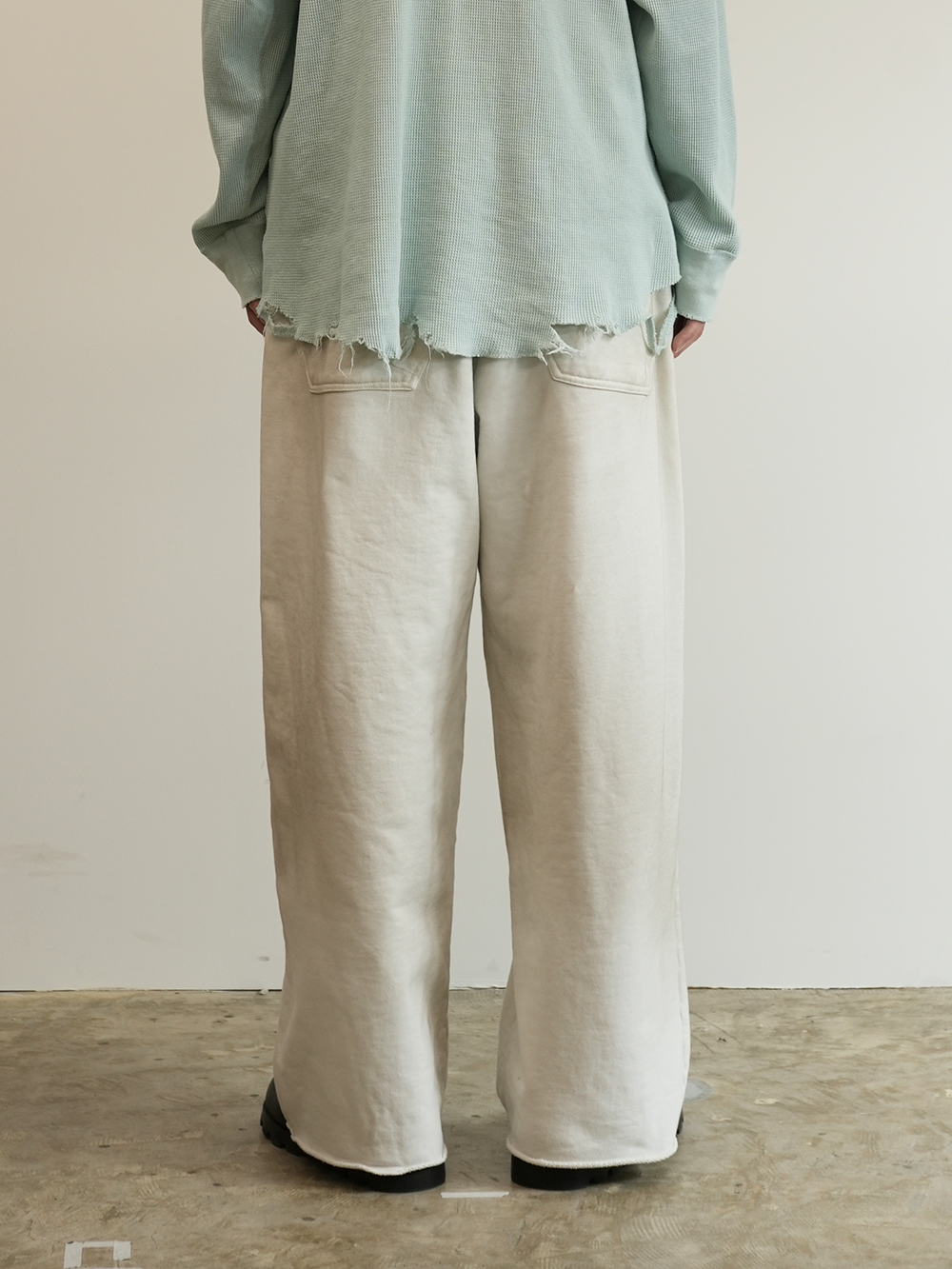 DYED SWEAT PANTS(WHITE)