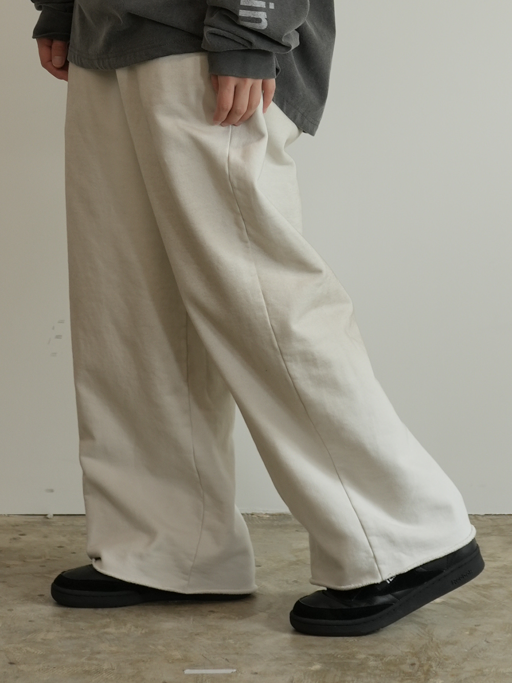 DYED SWEAT PANTS(WHITE)