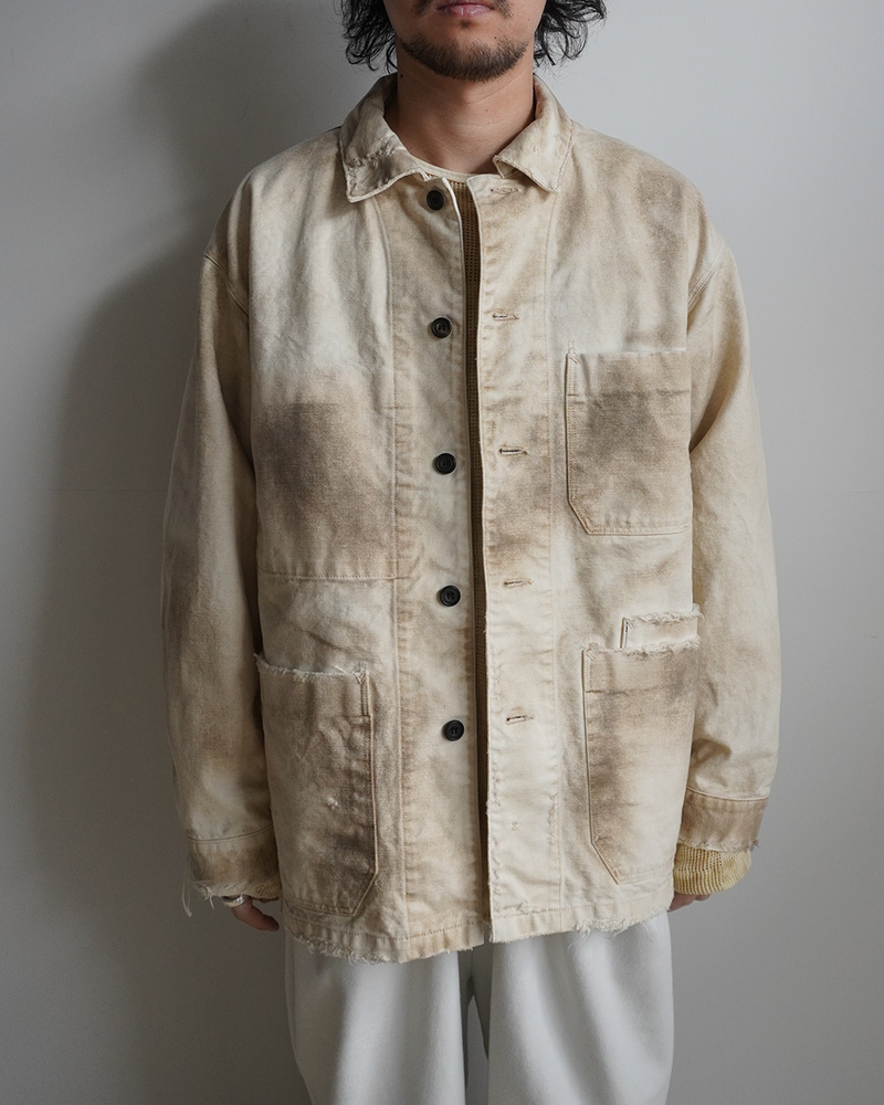 UNEVEN PAINT COVERALL(BEIGE) – ANCELLM