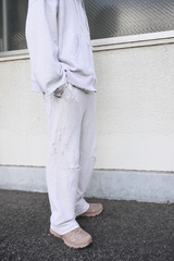 CRASH SWEAT LAYERED PANTS(WHITE)