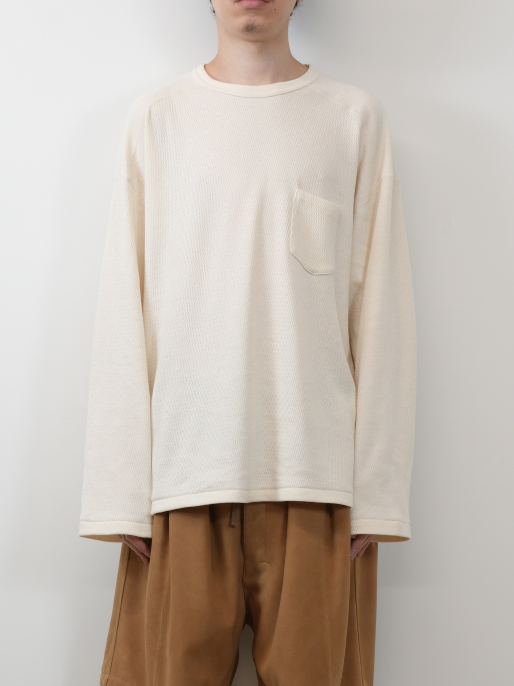 トップス Ancellm WAFFLE CREW NECK LS T-SHIRT ANCELLM トップス Ancellm WAFFLE CREW NECK LS T-SHIRT ANCELLM