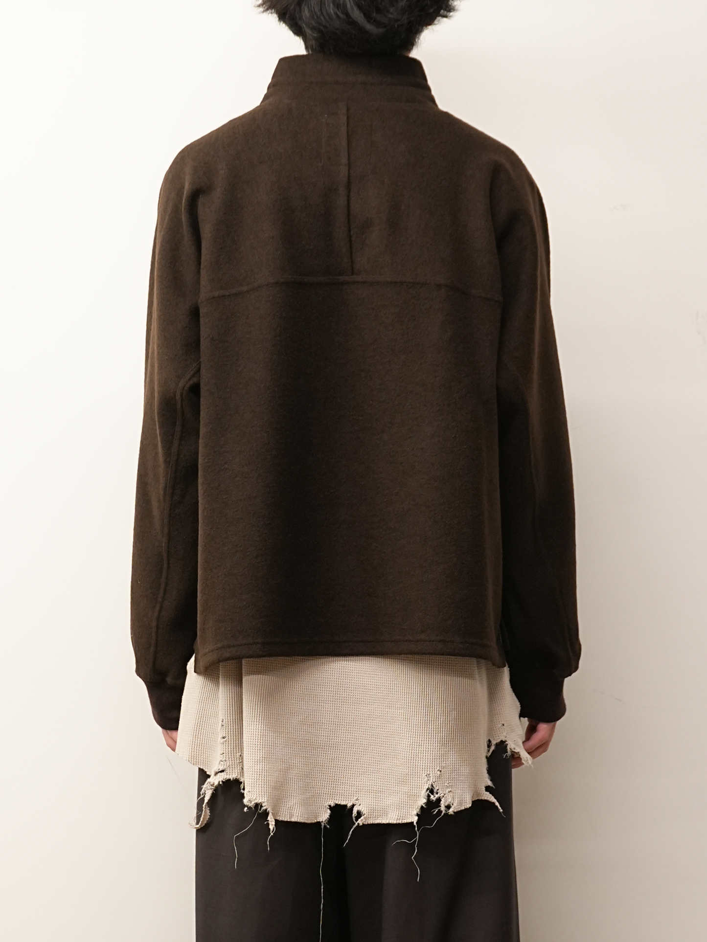 HENLEY PULL OVER SHIRT(D.BROWN)