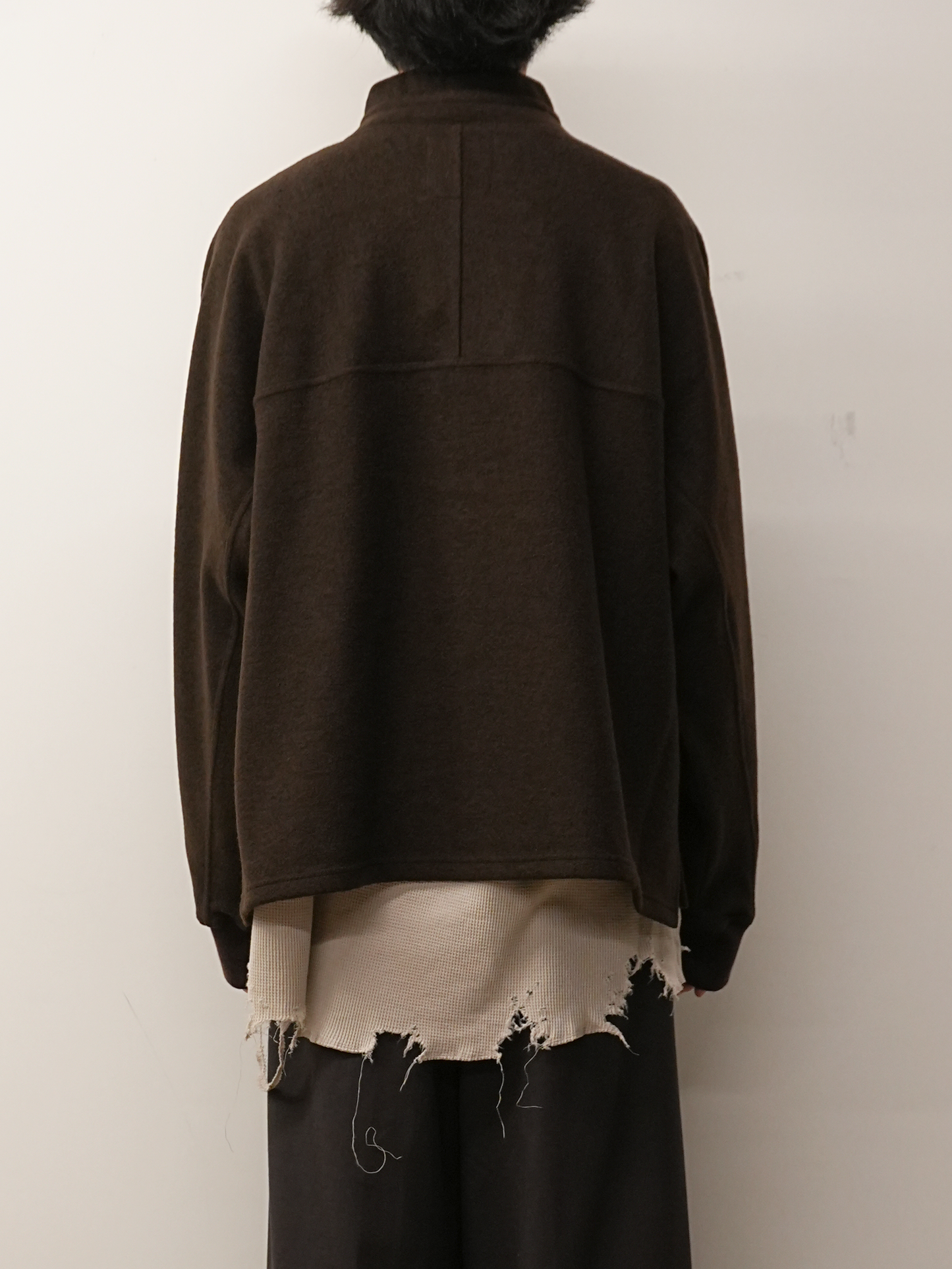 HENLEY PULL OVER SHIRT(D.BROWN)