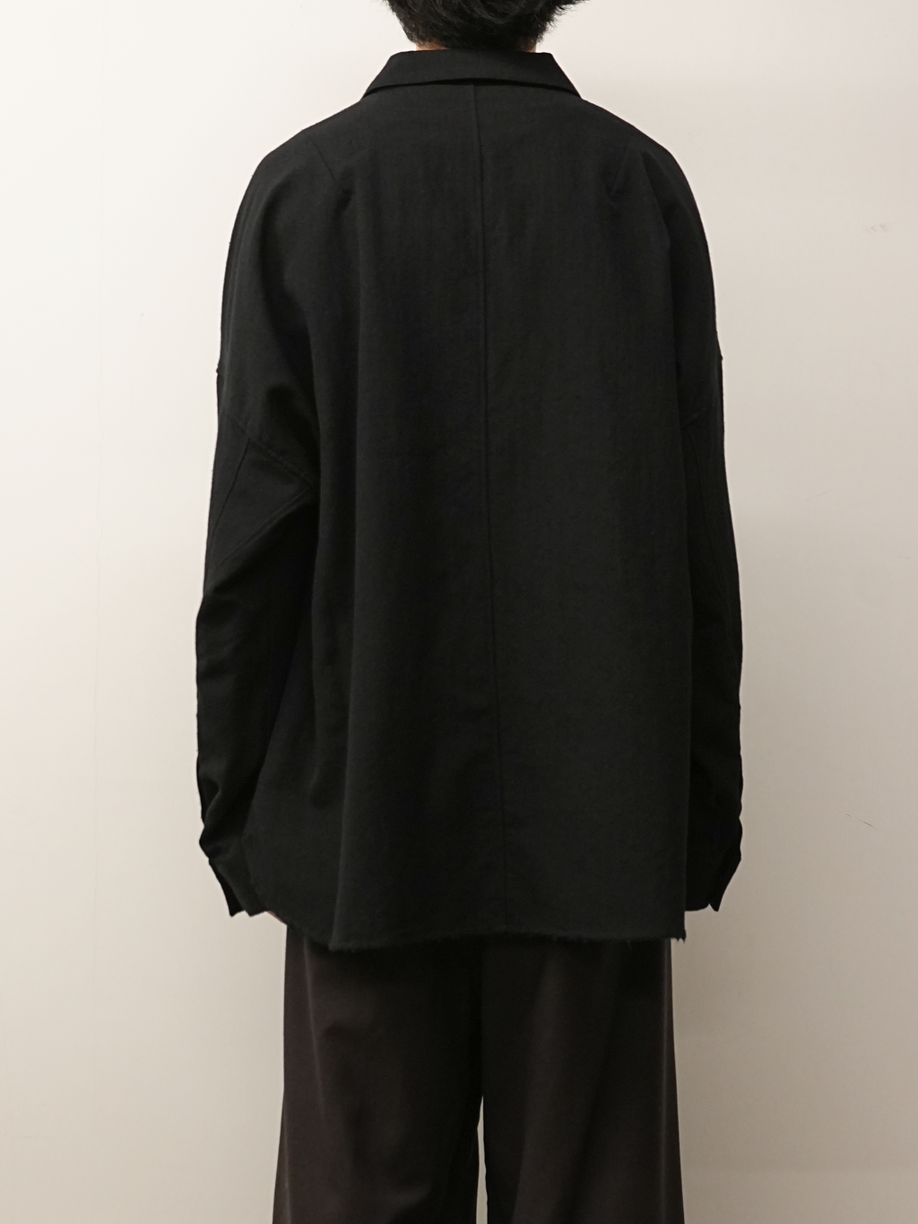 WASH WOOL TAILORED SHIRT(BLACK) – ANCELLM WASH WOOL TAILORED SHIRT(BLACK) – ANCELLM