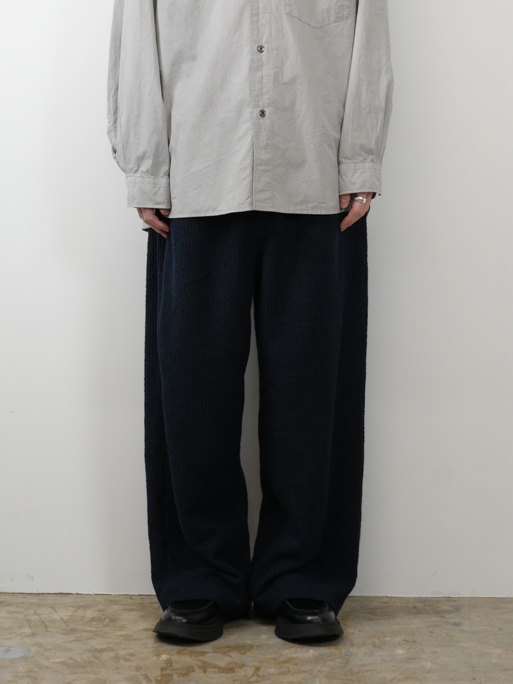 ANCELLM 25SS CUT STRIPE EASY SLACKS ANCELLM 25SS CUT STRIPE EASY SLACKS
