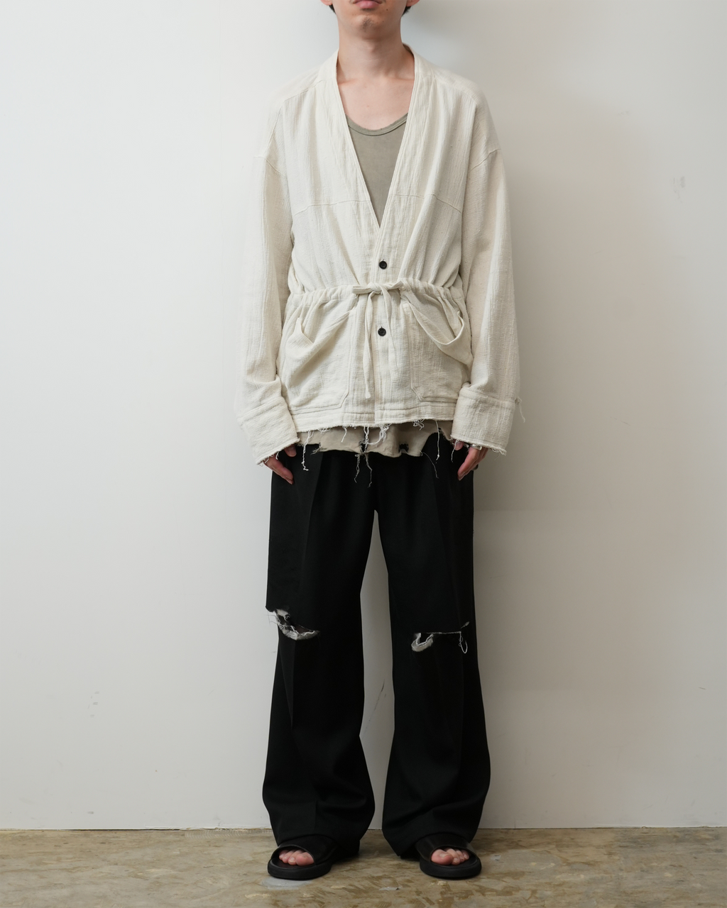 DAMAGE TANK TOP(GRAY) – ANCELLM DAMAGE TANK TOP(GRAY) – ANCELLM