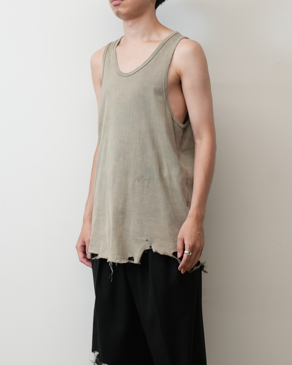 DAMAGE TANK TOP(GRAY) – ANCELLM DAMAGE TANK TOP(GRAY) – ANCELLM