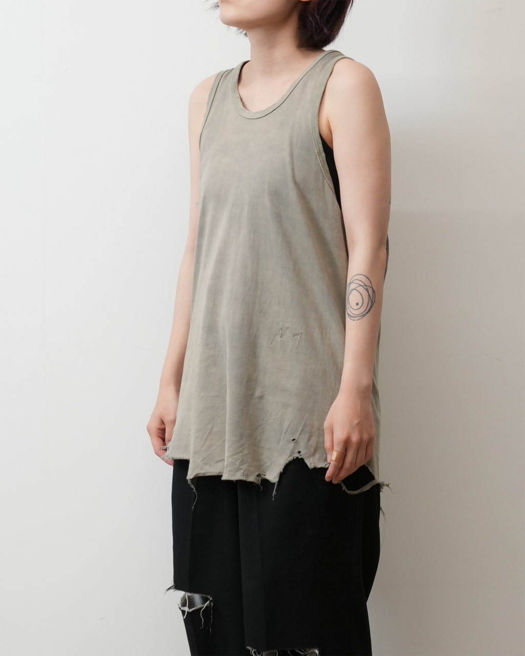 DAMAGE TANK TOP(GRAY) – ANCELLM DAMAGE TANK TOP(GRAY) – ANCELLM