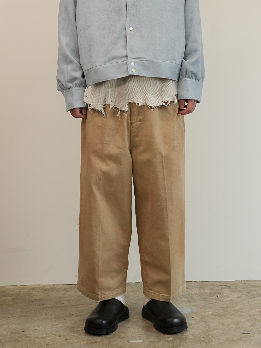 SHORT LENGTH WIDE PANTS(BEIGE)