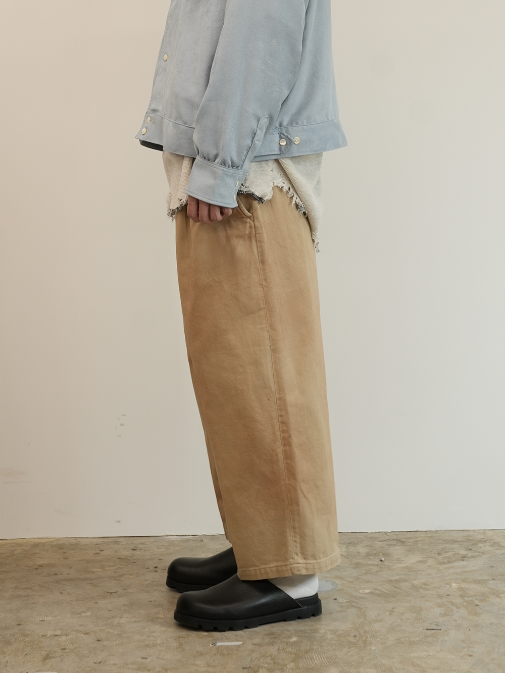 SHORT LENGTH WIDE PANTS(BEIGE)