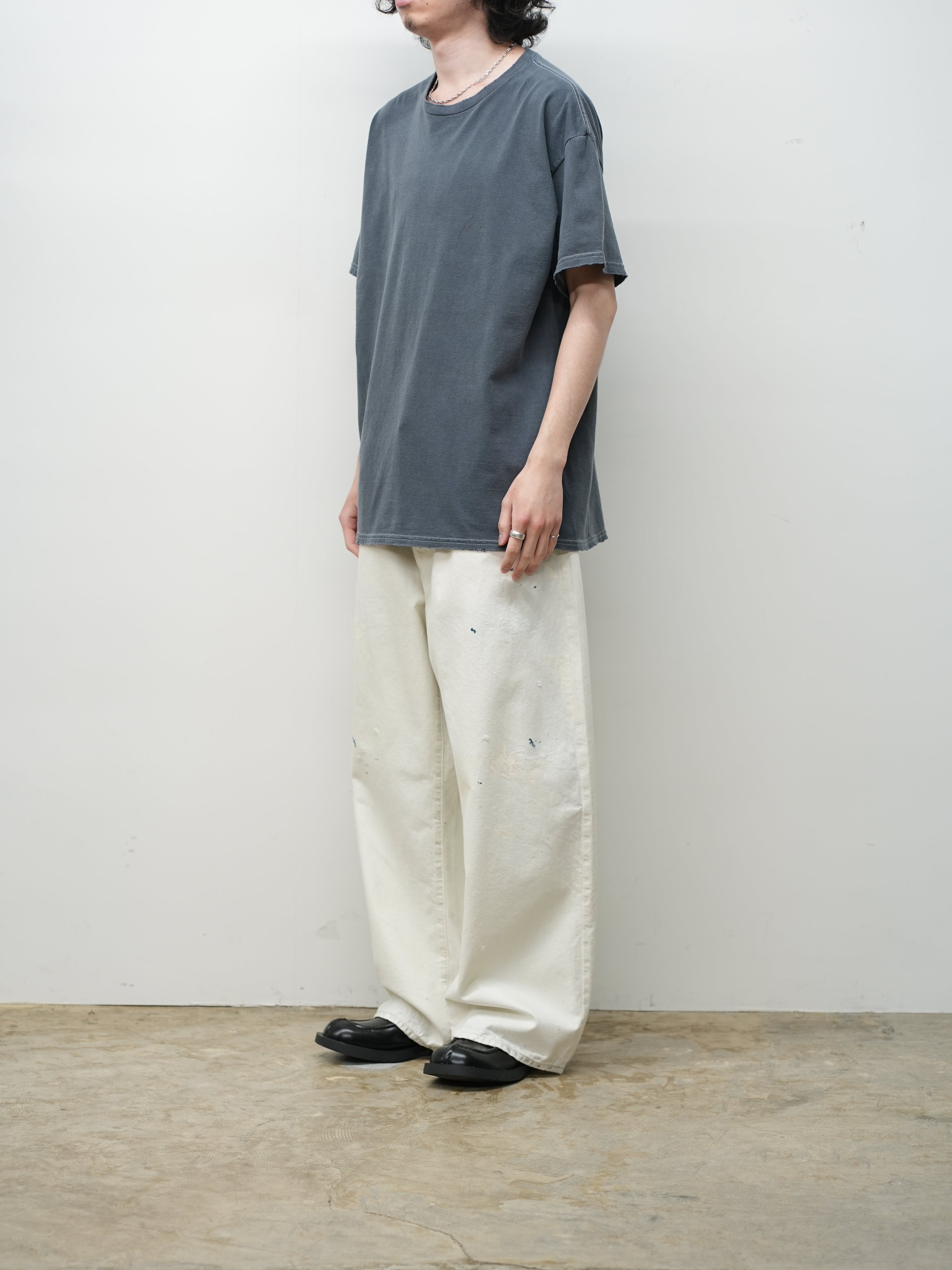 トップス ANCELLM EMBROIDERY DYED T-SHIRT(NAVY) EMBROIDERY T-SHIRT(NAVY) – ANCELLM