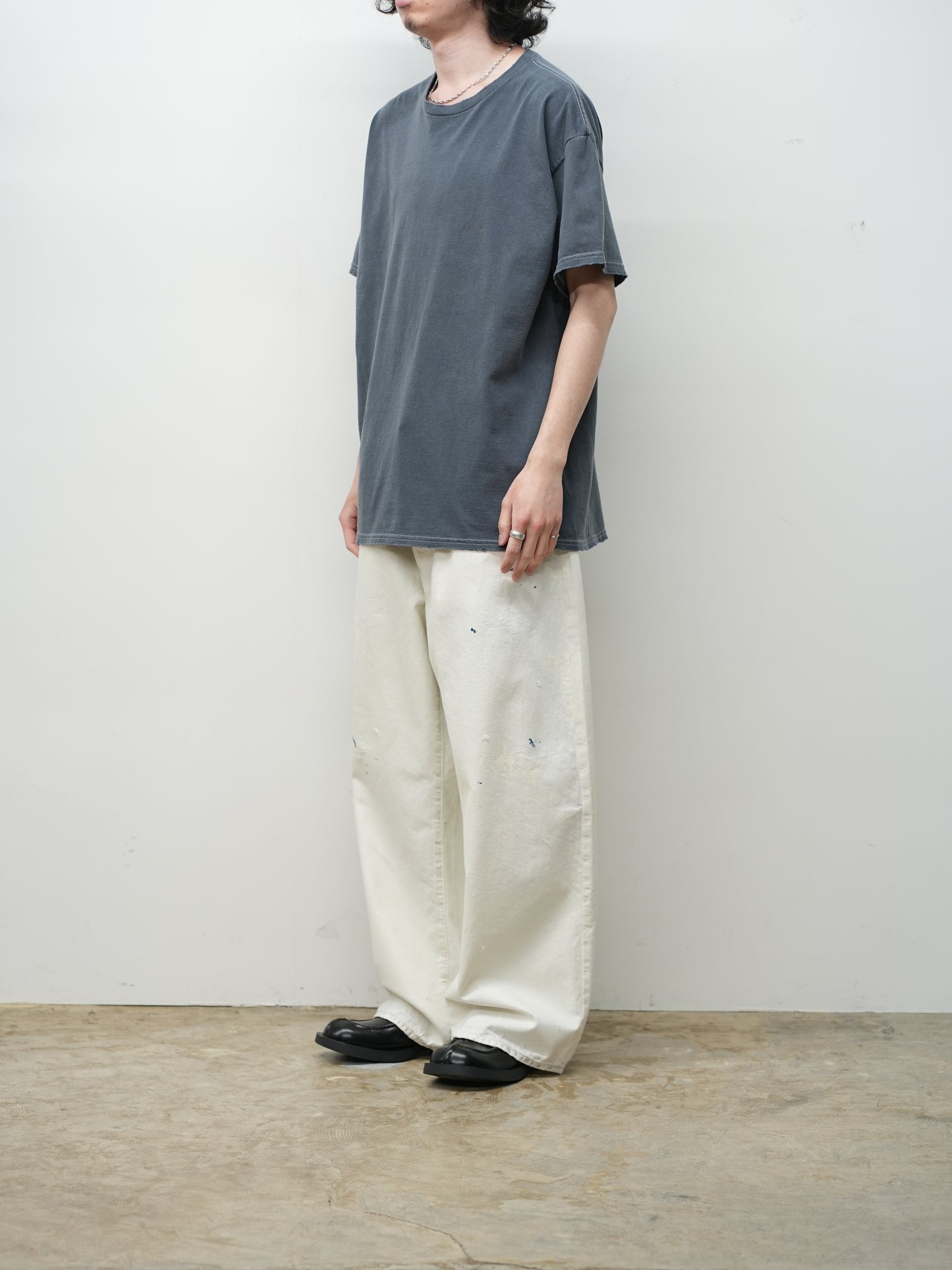 EMBROIDERY T-SHIRT(NAVY)