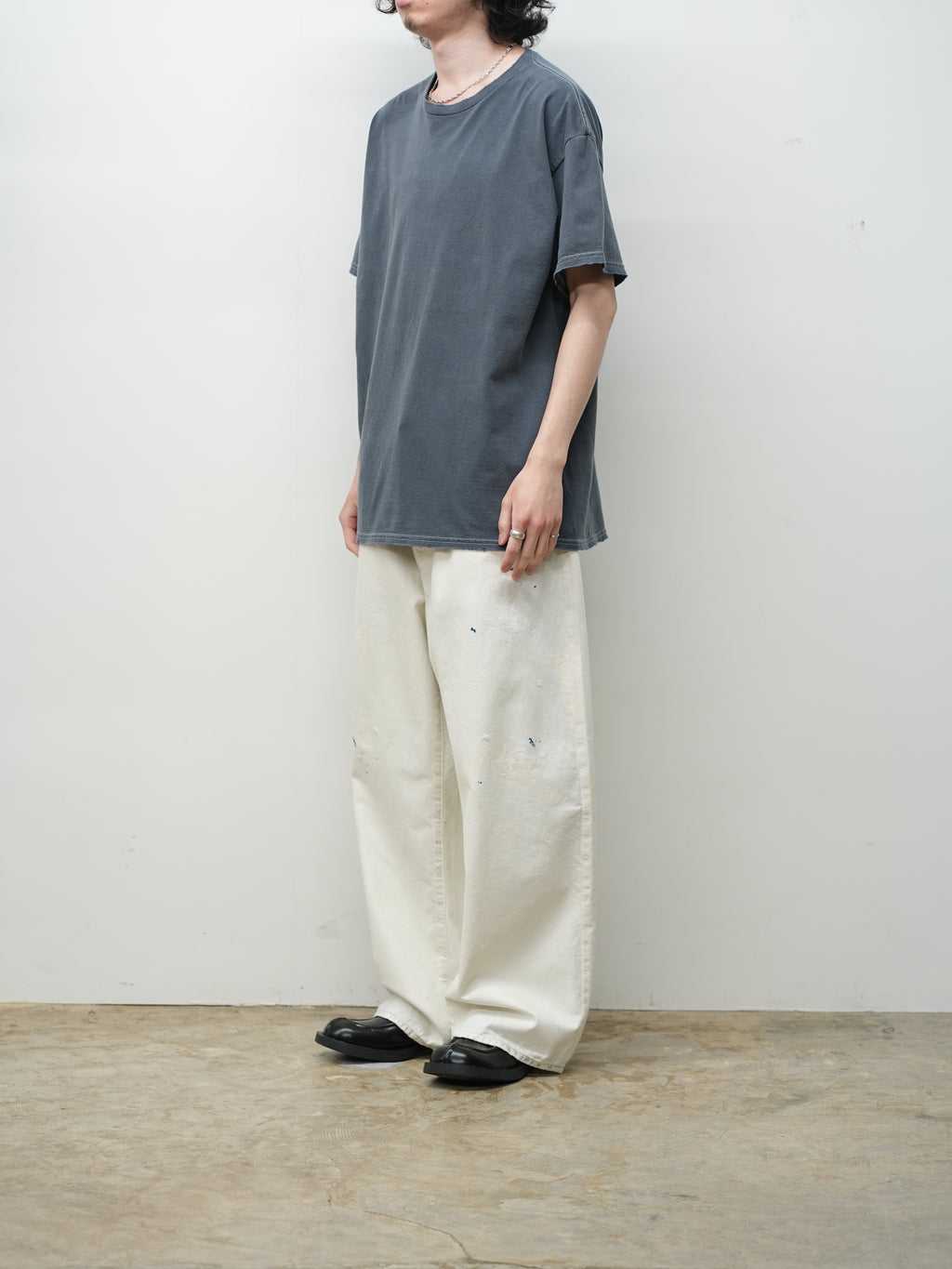 EMBROIDERY T-SHIRT(NAVY)