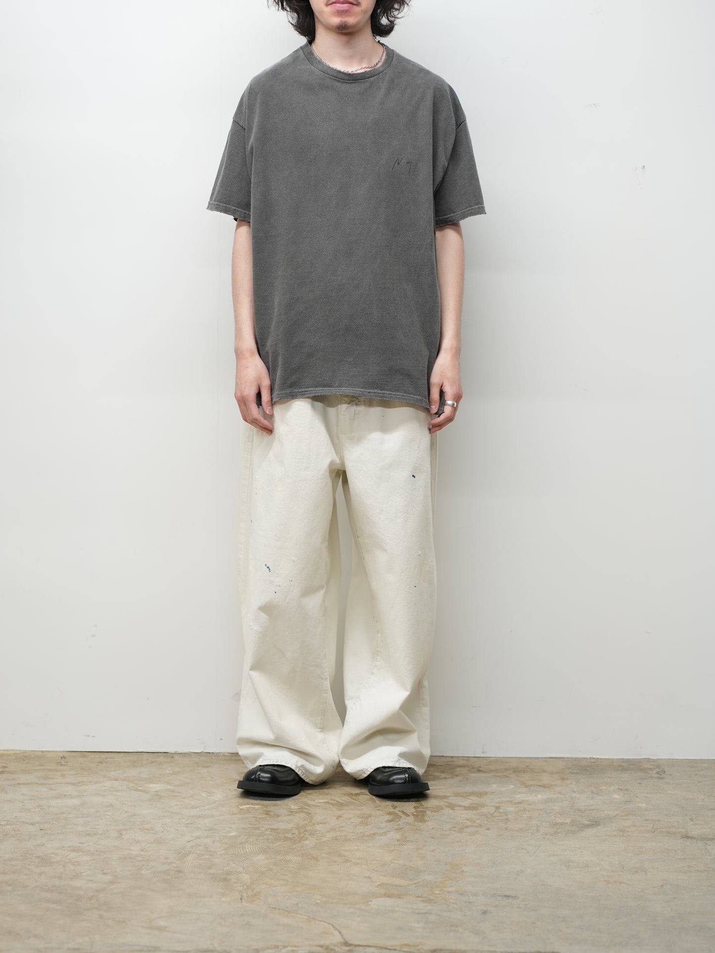 EMBROIDERY T-SHIRT(BLACK)