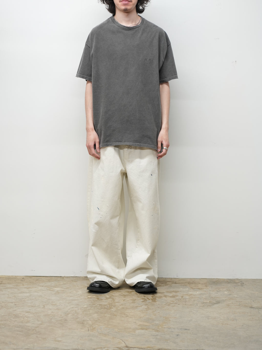 EMBROIDERY T-SHIRT(BLACK)