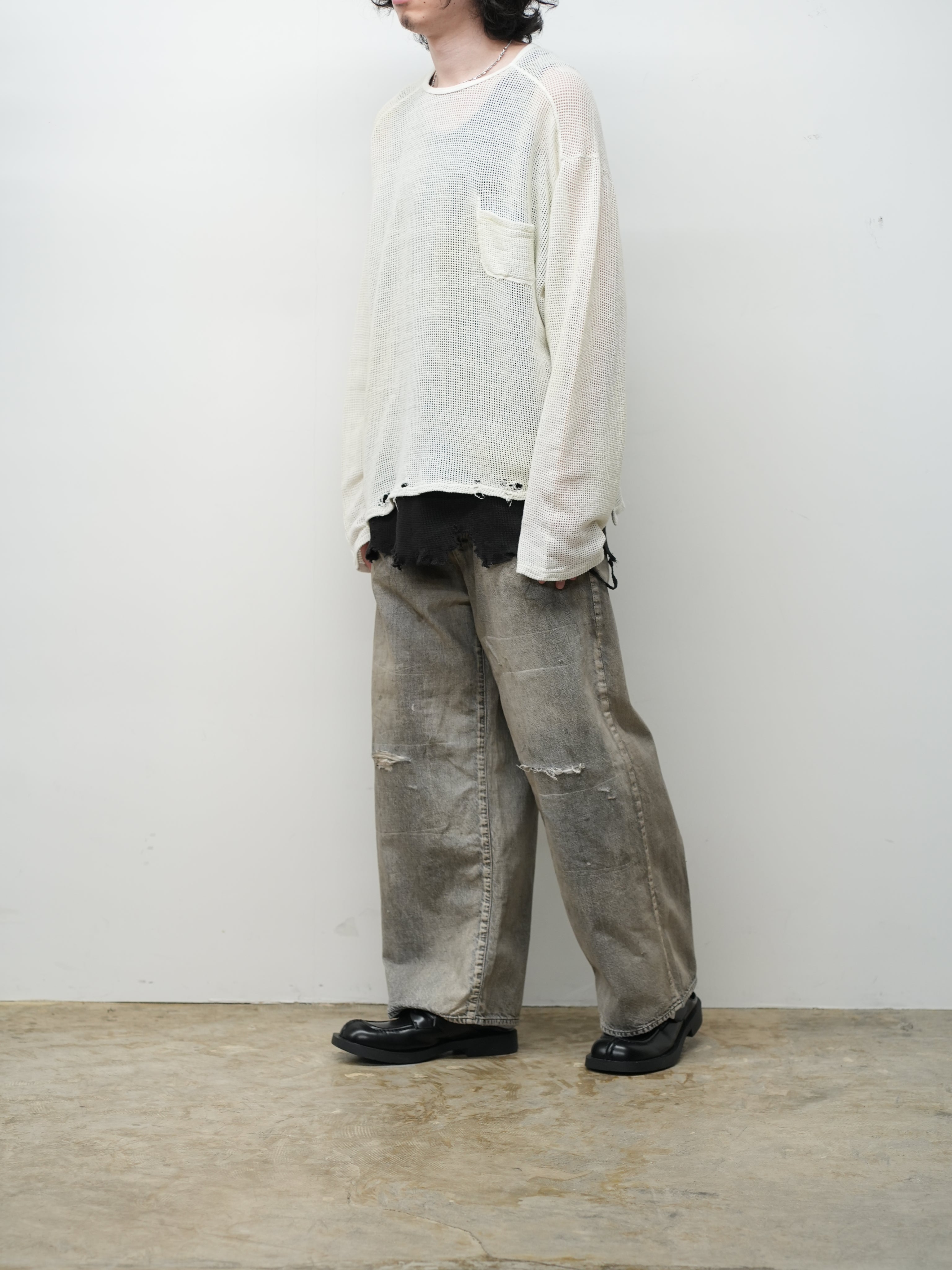 UNEVENNESS MESH LS(WHITE) – ANCELLM