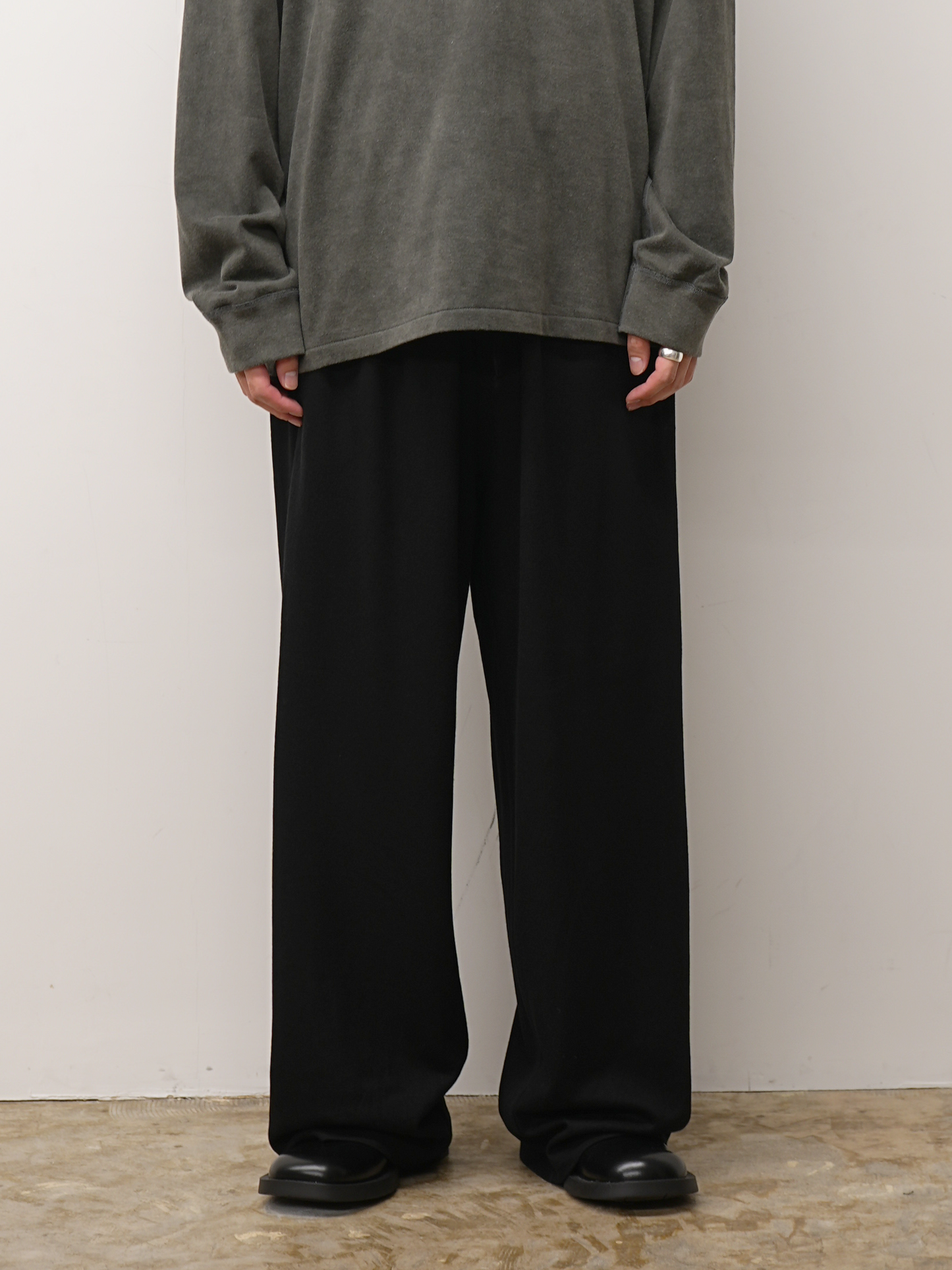 WOOL GATHERS SLACKS(BLACK)