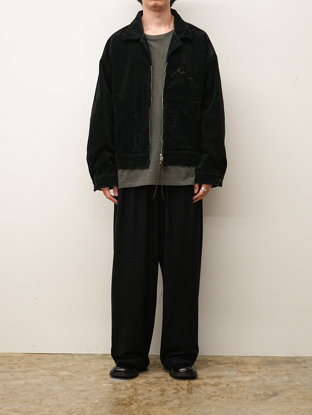 CORDUROY ZIPUP JACKET(BLACK)