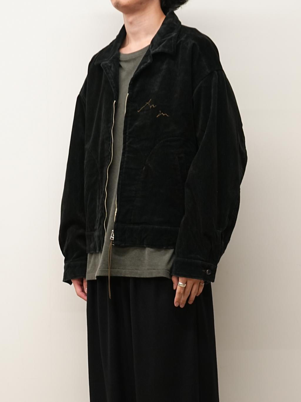 CORDUROY ZIPUP JACKET(BLACK)