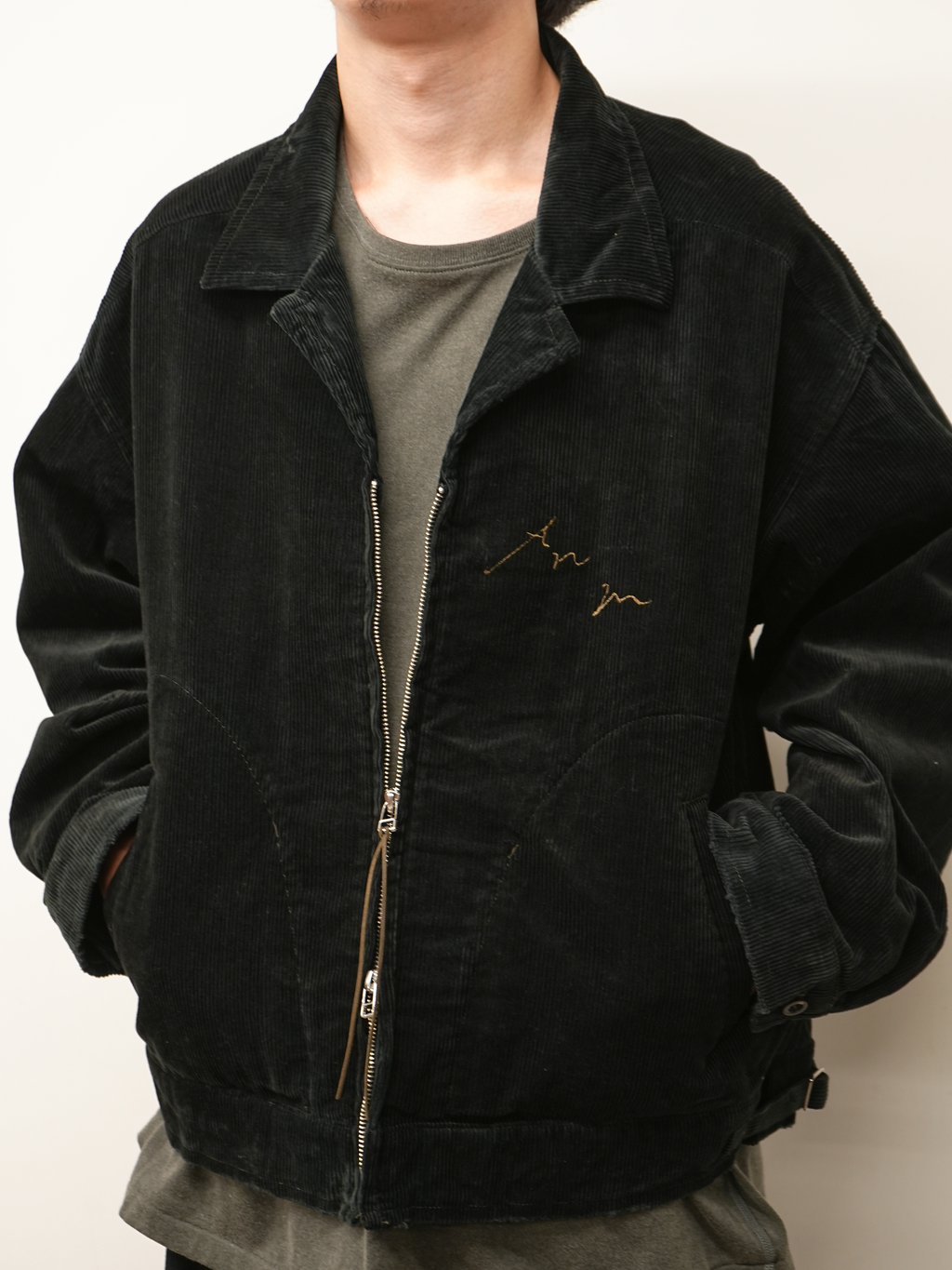 CORDUROY ZIPUP JACKET(BLACK)