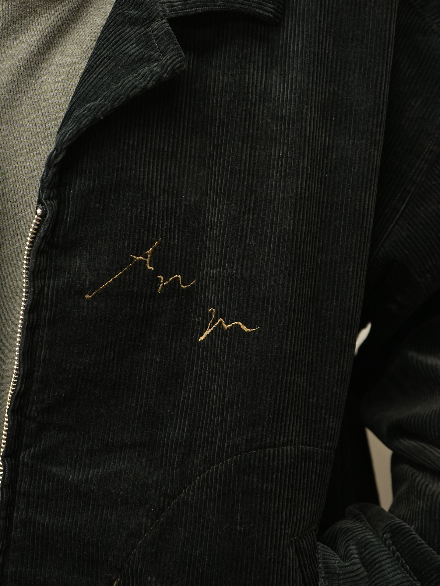 CORDUROY ZIPUP JACKET(BLACK)