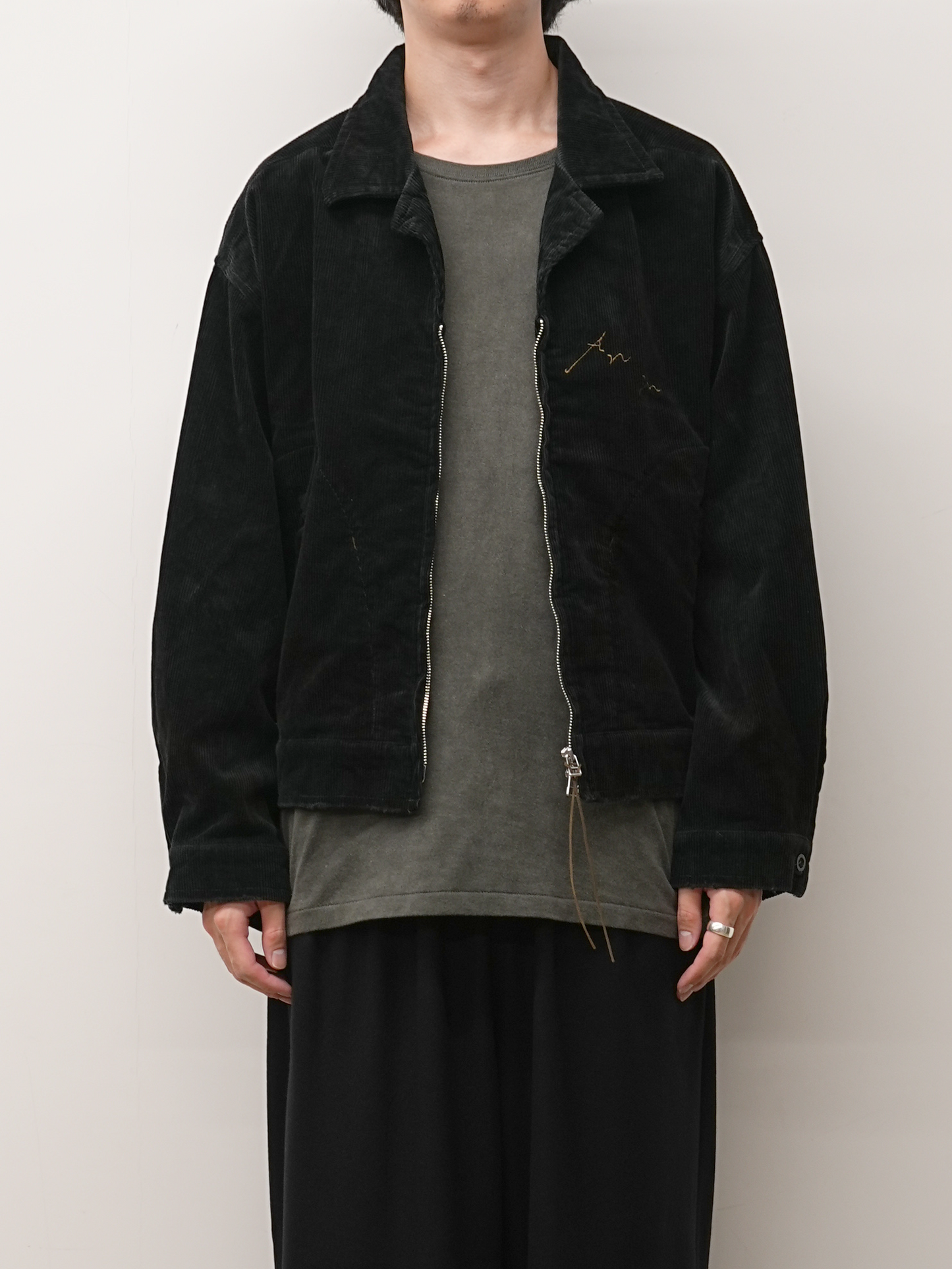 CORDUROY ZIPUP JACKET(BLACK)