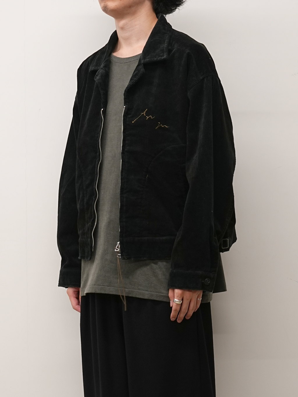 CORDUROY ZIPUP JACKET(BLACK)