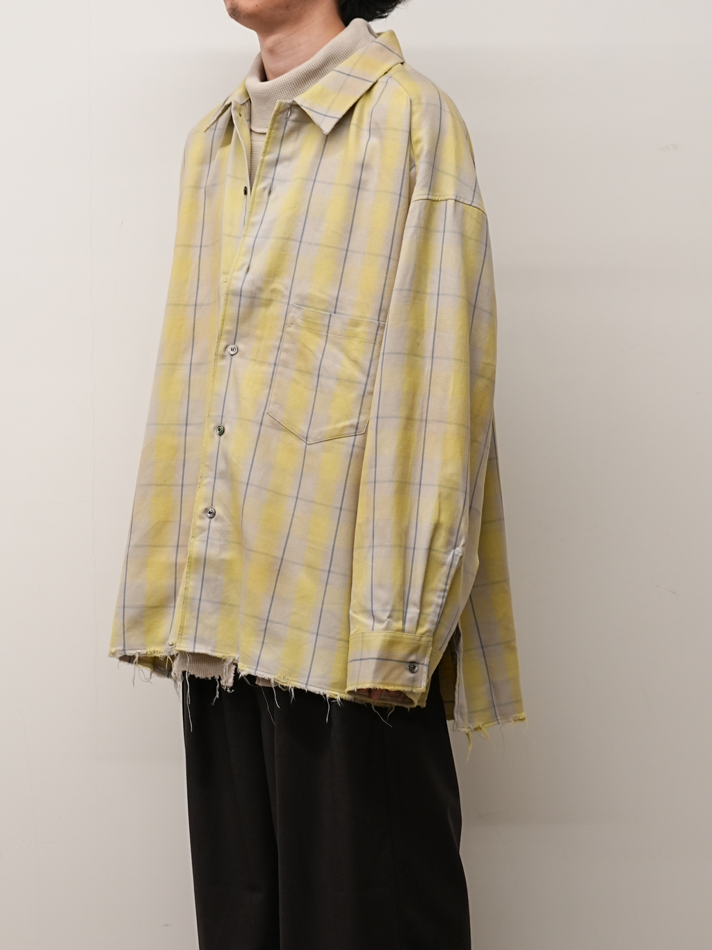 C/R CHECK SHIRT(YELLOW）