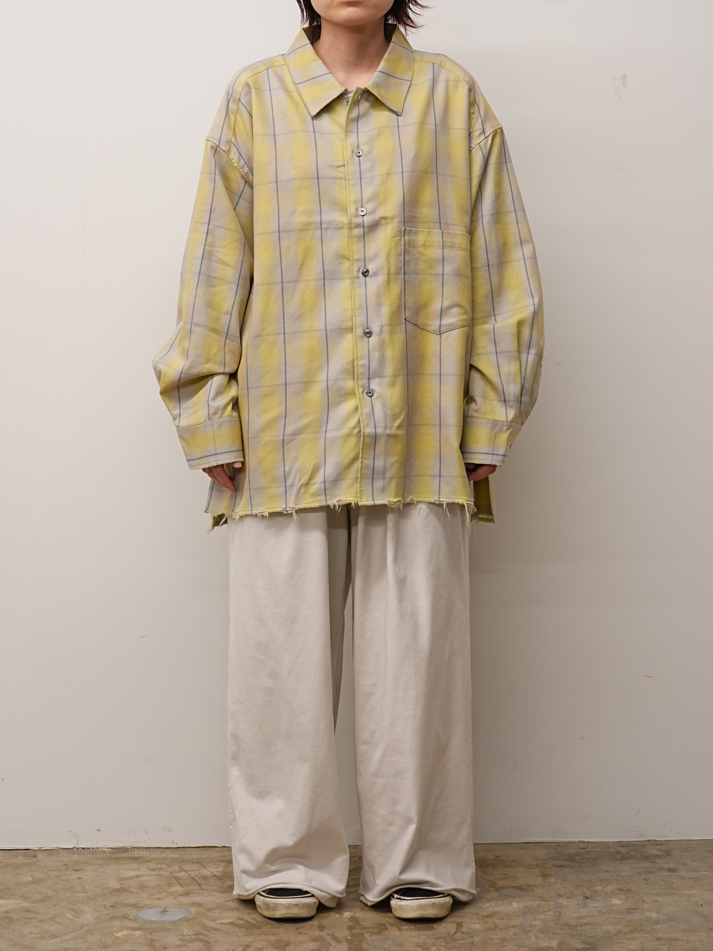 C/R CHECK SHIRT(YELLOW）