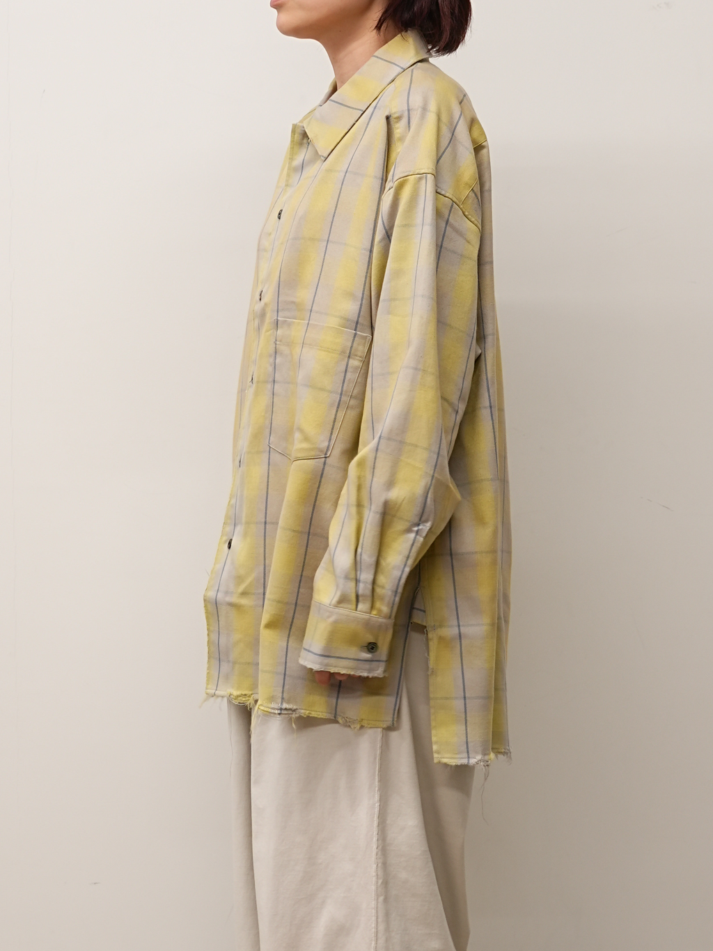 C/R CHECK SHIRT(YELLOW）