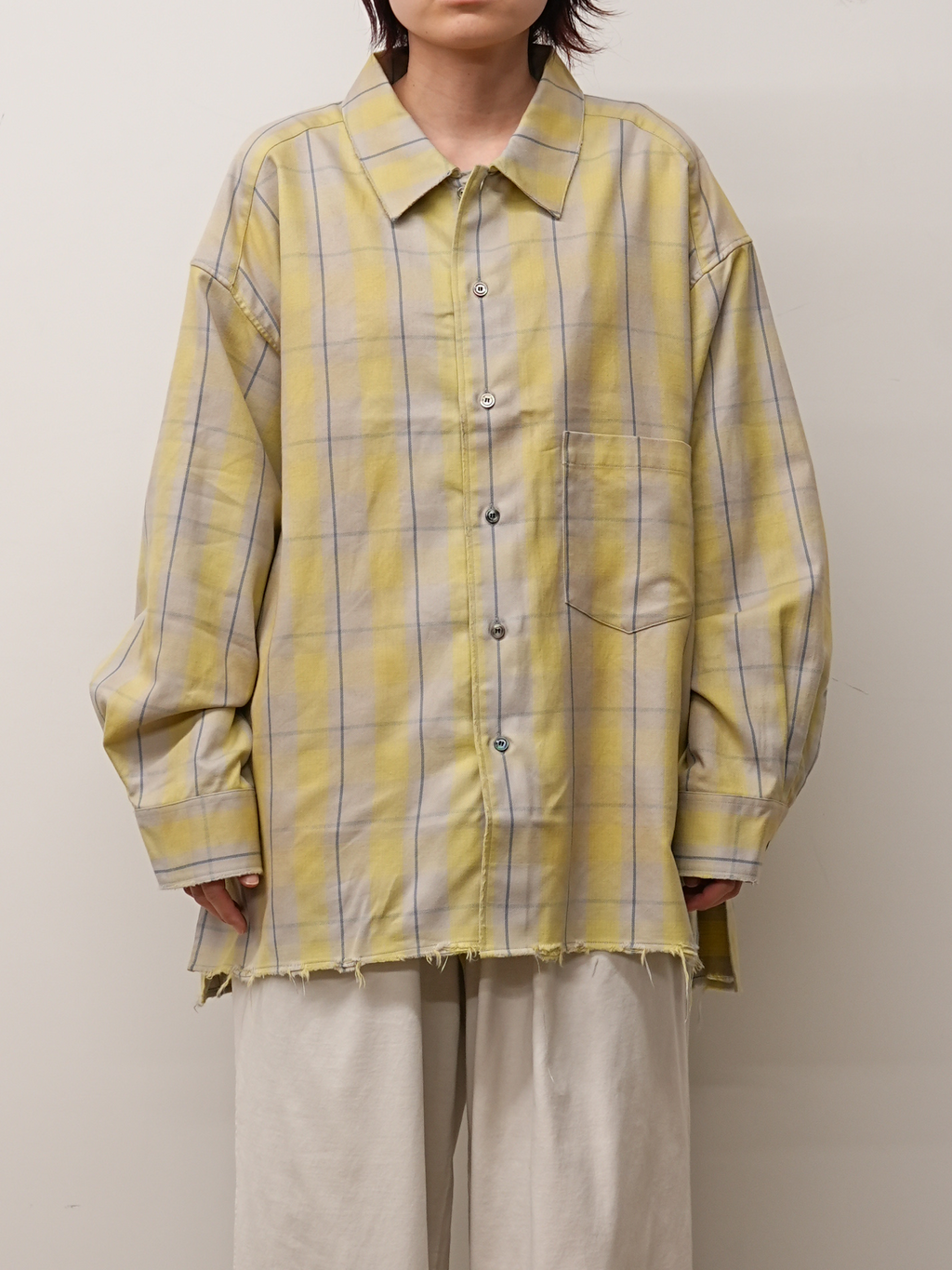 C/R CHECK SHIRT(YELLOW）