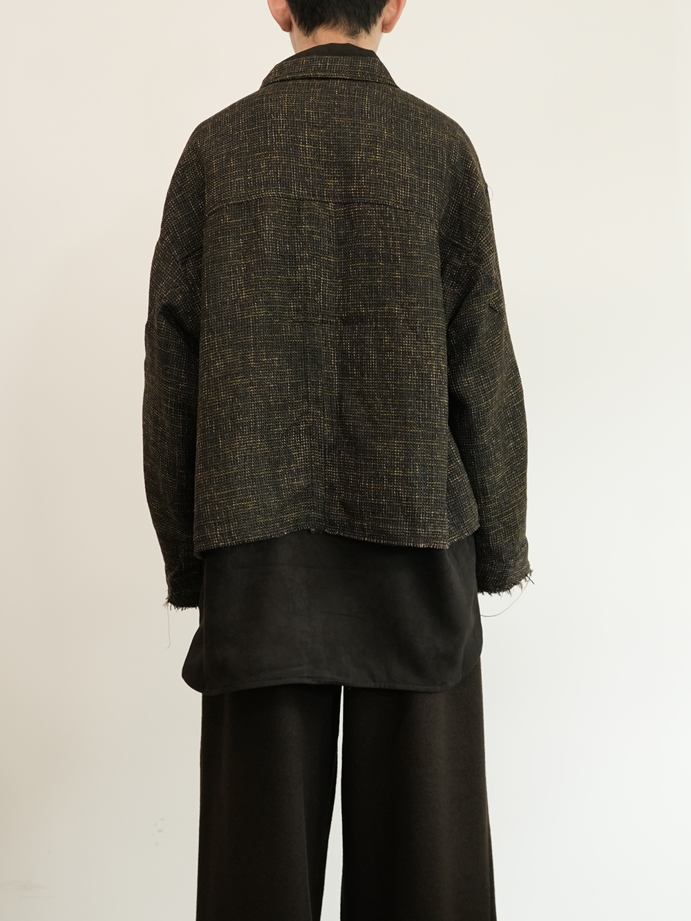 TWEED ZIP JACKET(BROWN)