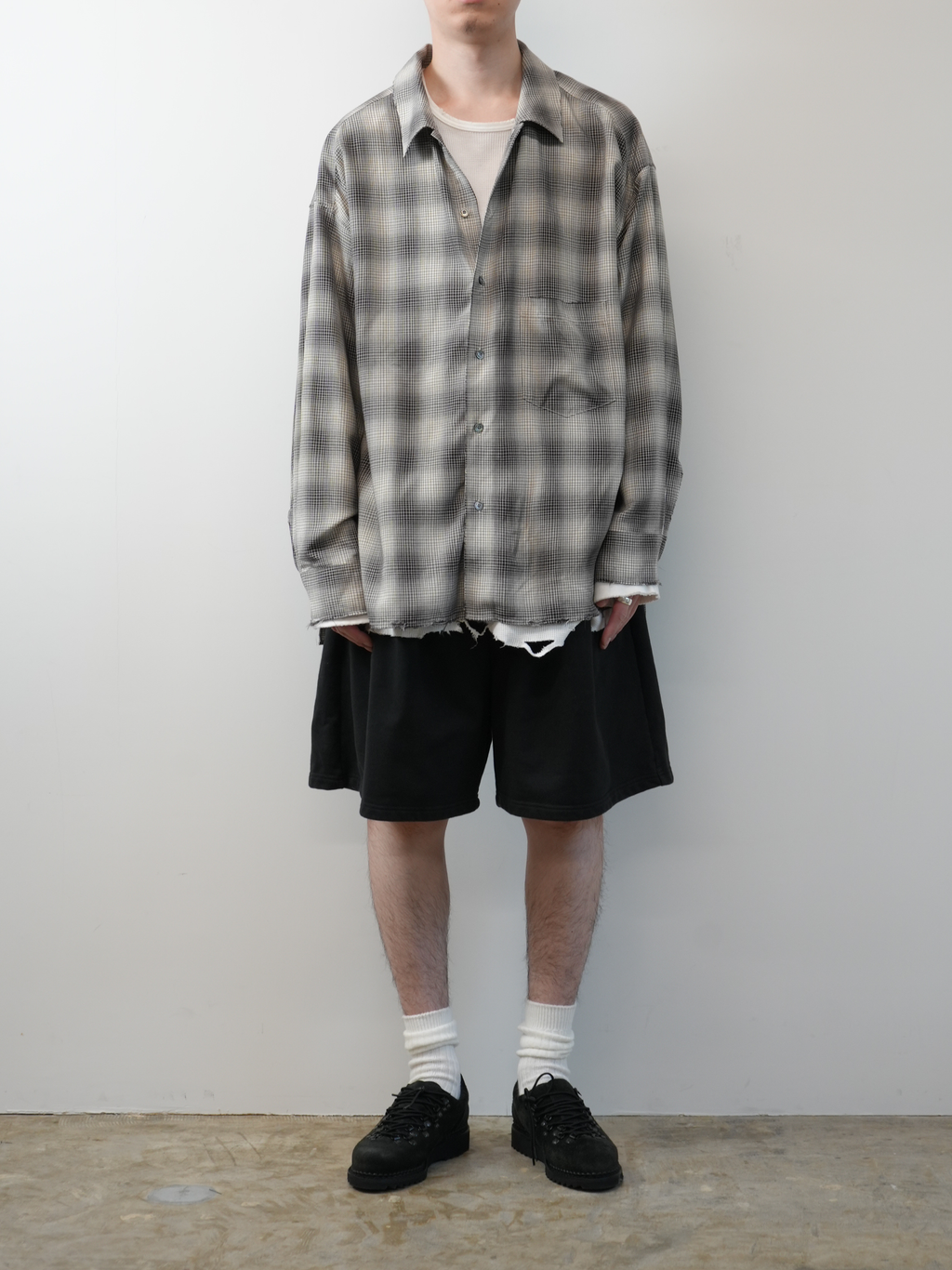 ancellm25ss OMBRECHECK SHIRT(BROWN)サイズ2 25ss ancellm ancellm25ss OMBRECHECK SHIRT(BROWN)サイズ2 25ss ancellm