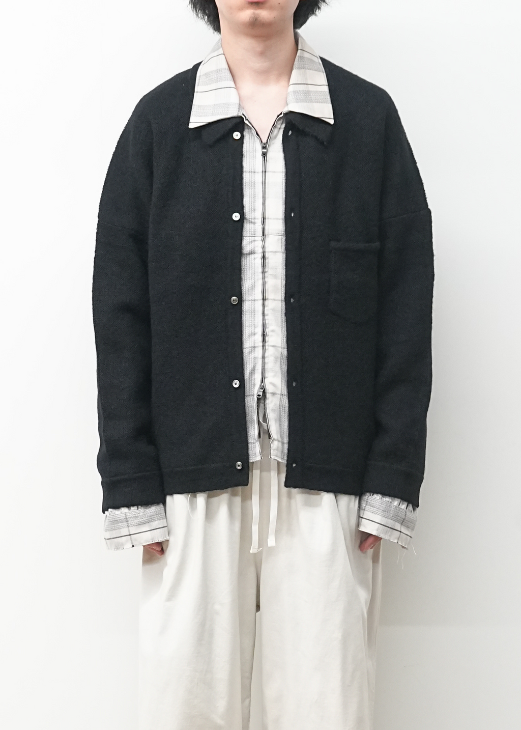 KIMONO KNIT SHIRT(BLACK)