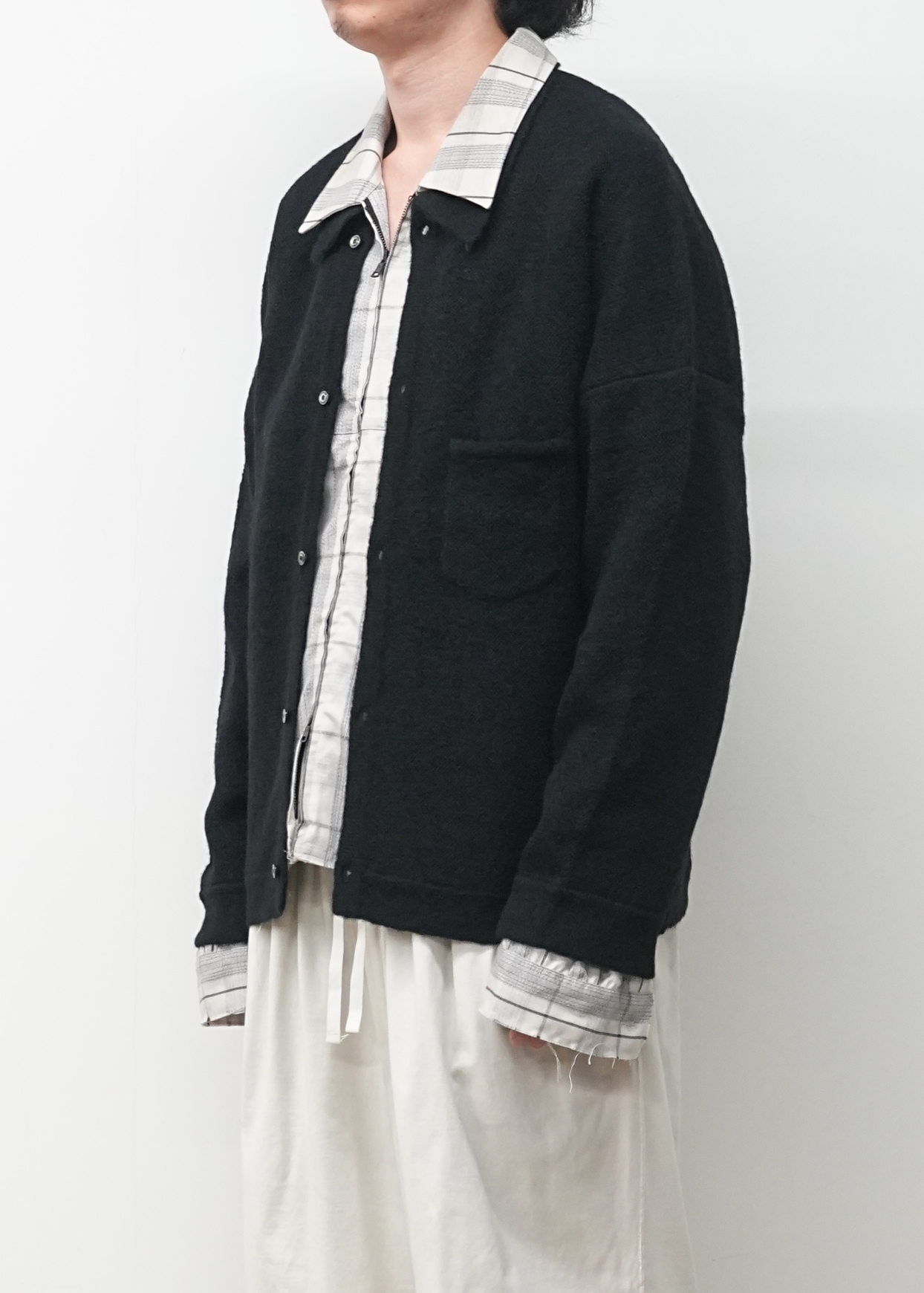 KIMONO KNIT SHIRT(BLACK)