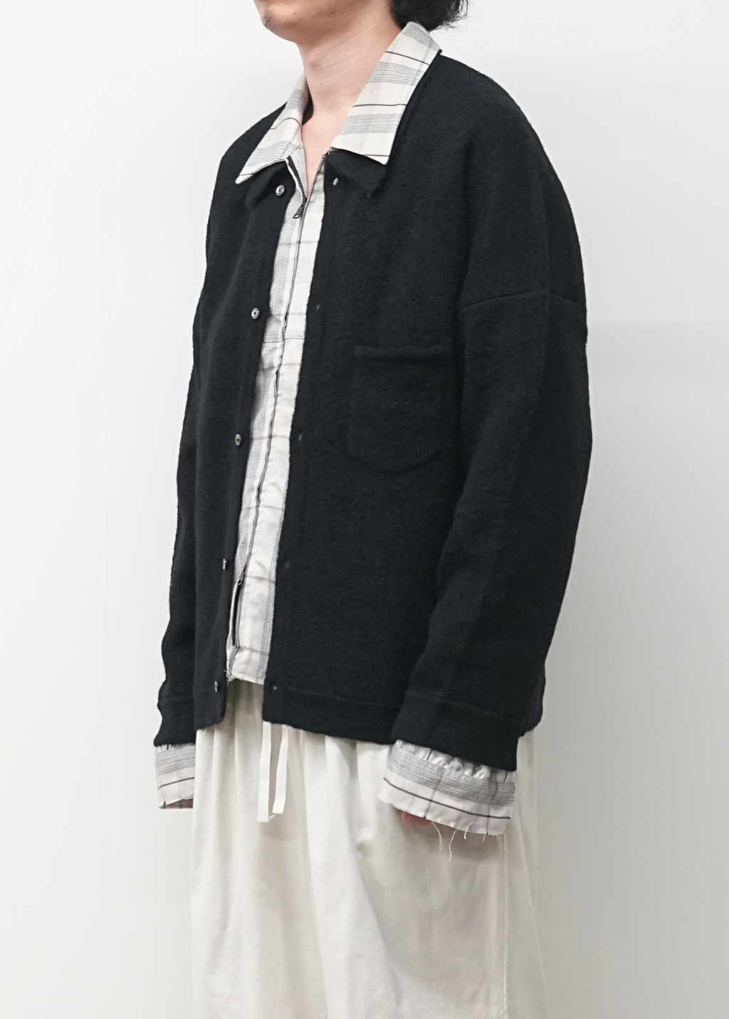 KIMONO KNIT SHIRT(BLACK)