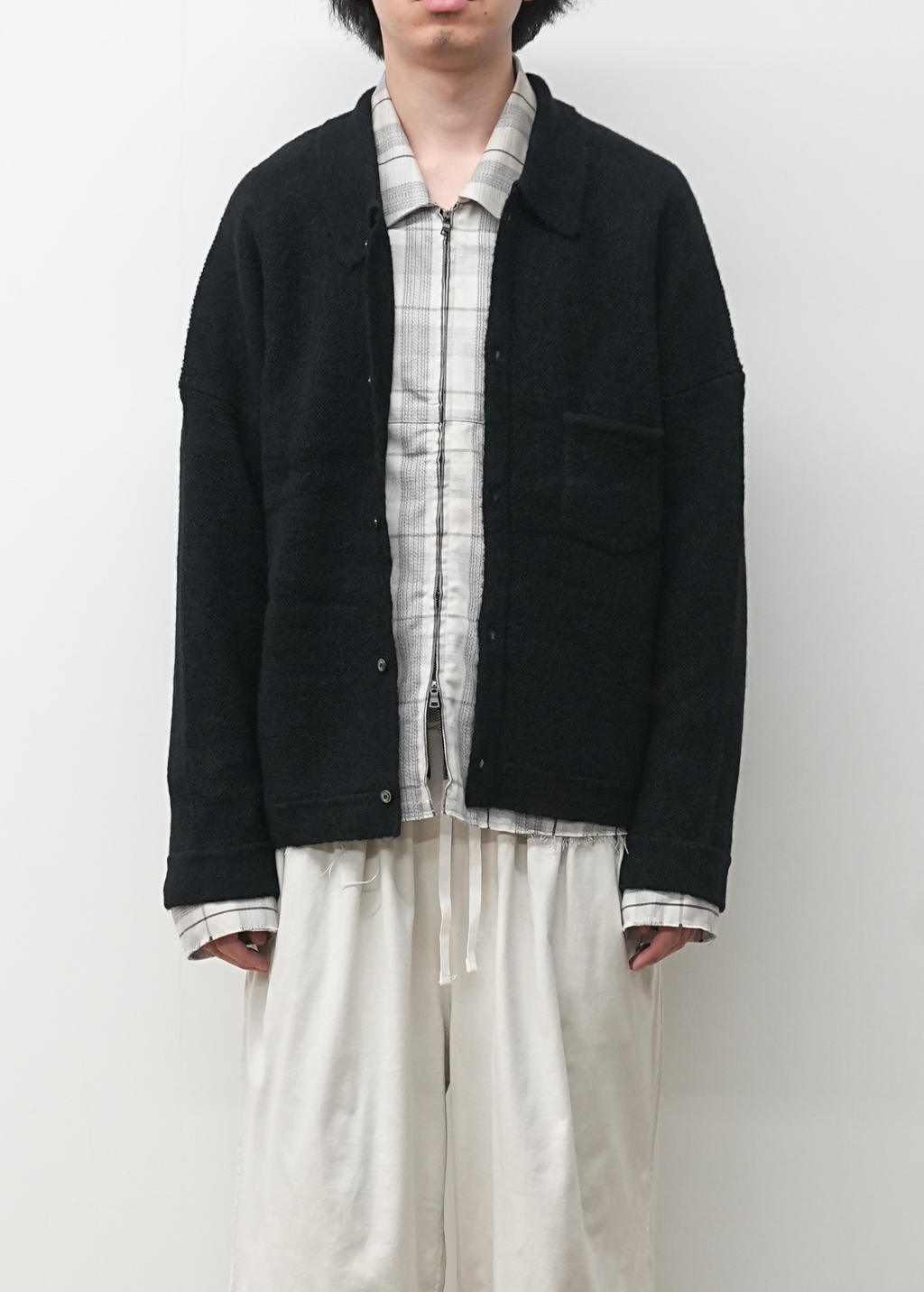 KIMONO KNIT SHIRT(BLACK)