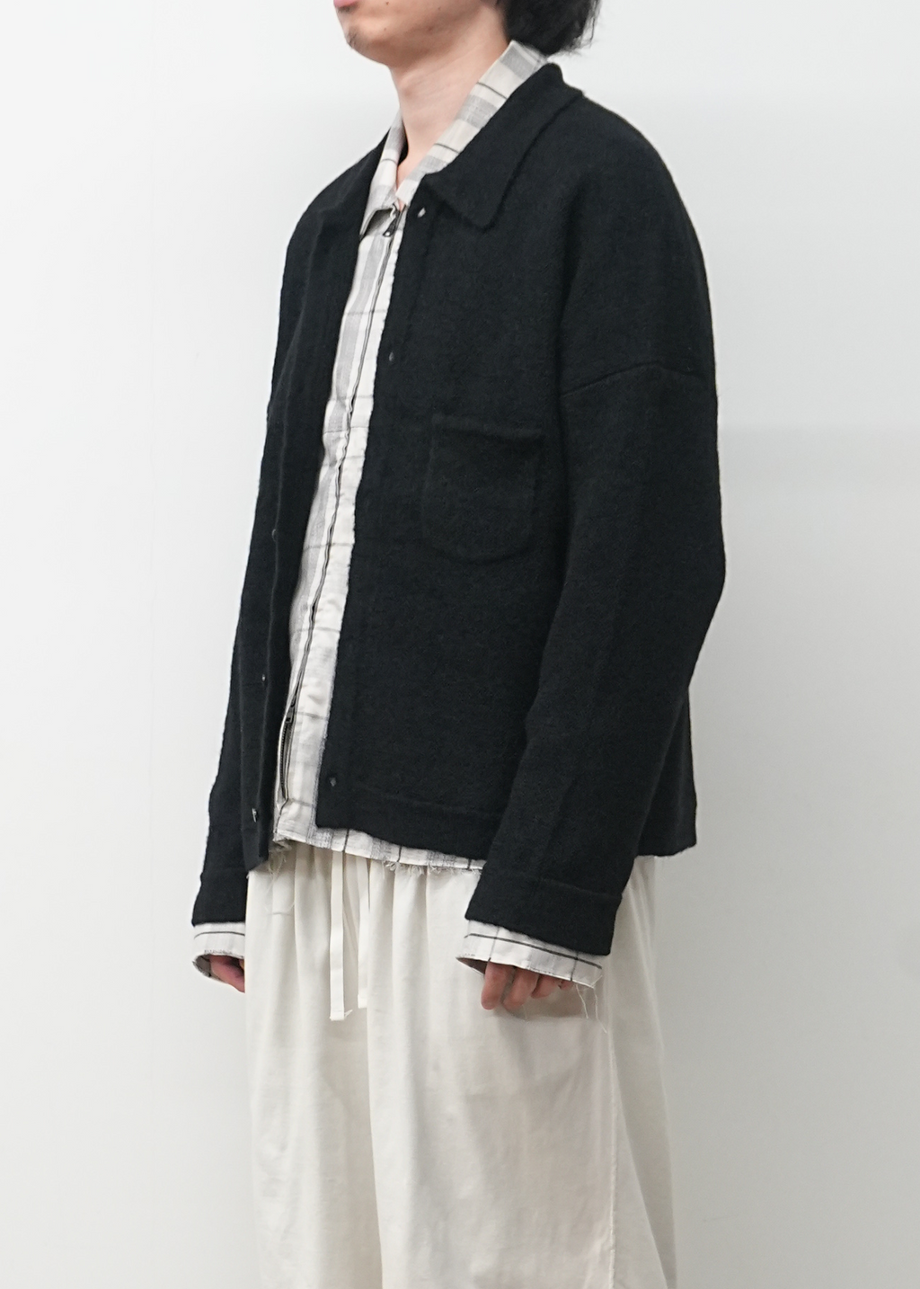 KIMONO KNIT SHIRT(BLACK)