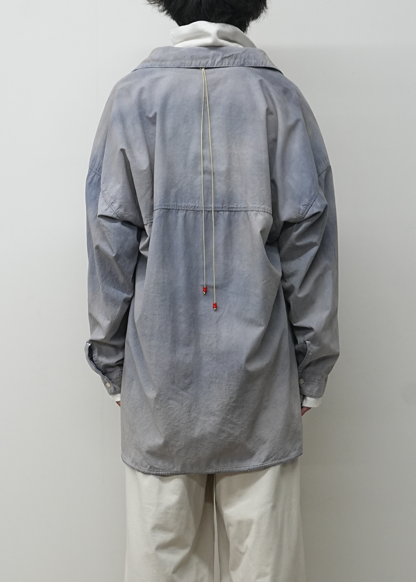 AGING CHAMBRAY LONG SHIRT(DUSKY PURPLE)