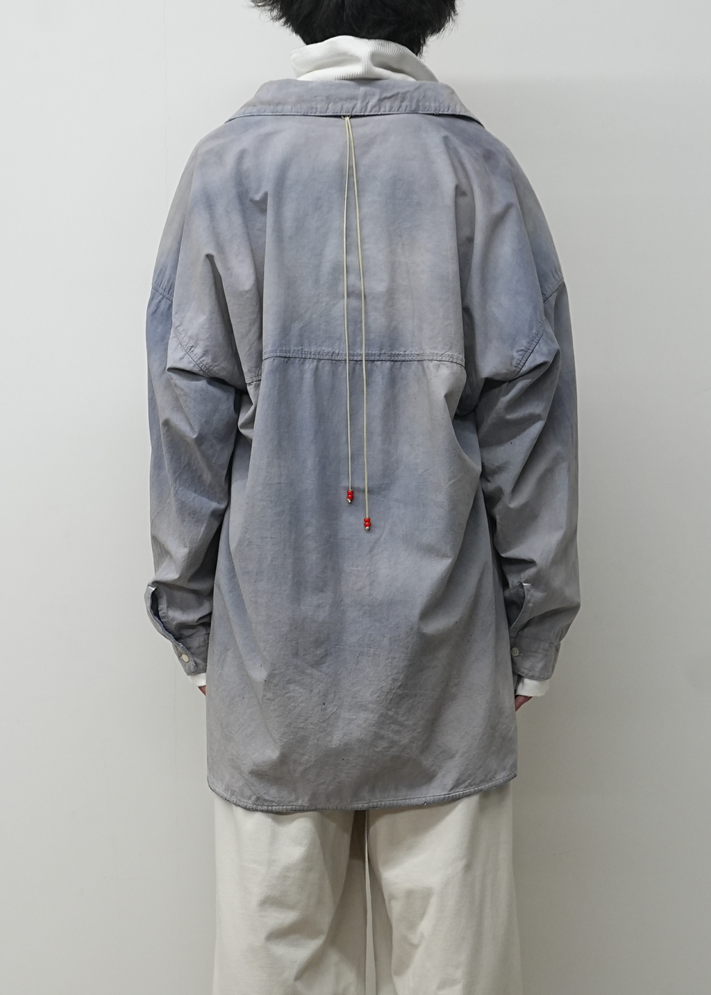 AGING CHAMBRAY LONG SHIRT(DUSKY PURPLE)