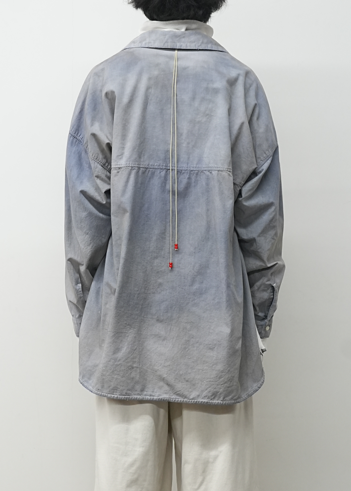 AGING CHAMBRAY LONG SHIRT(DUSKY PURPLE)